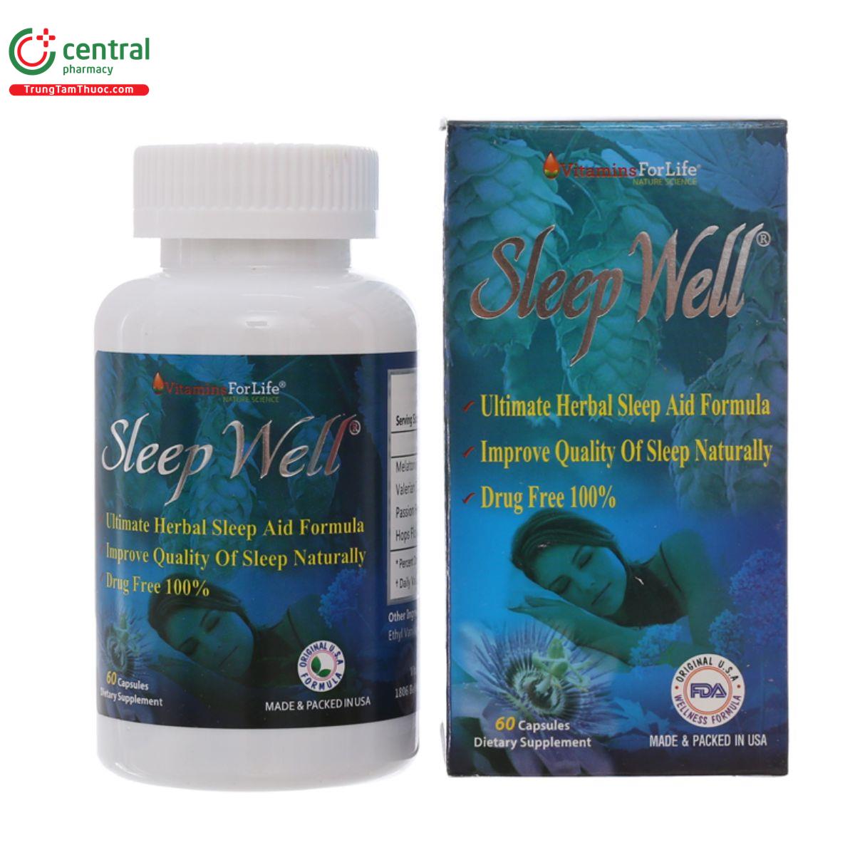 Sleep Well là thuốc gì? Sleep Well Vitamins For Life - an thần, ngủ ngon