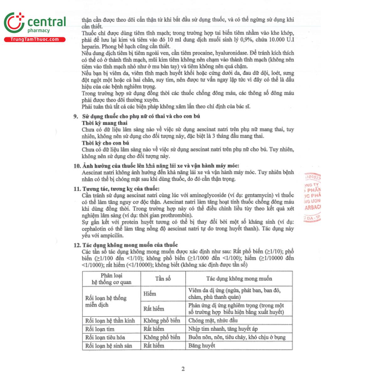 sodium aescinate for injection 5mg 5 H2720 sodium aescinate for injection 5mg 5 H2720