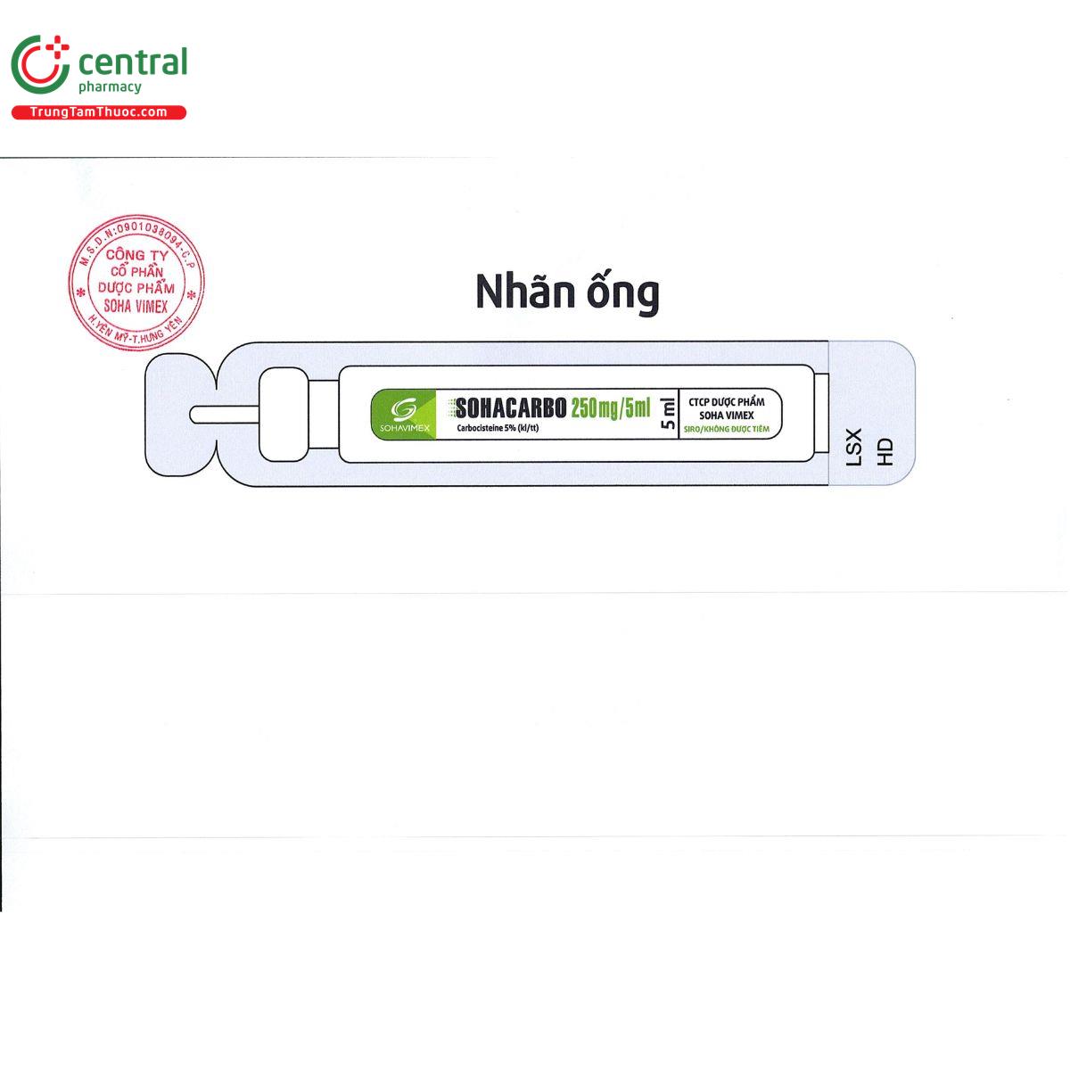 sohacarbo 250 mg 5 ml 3 T7258