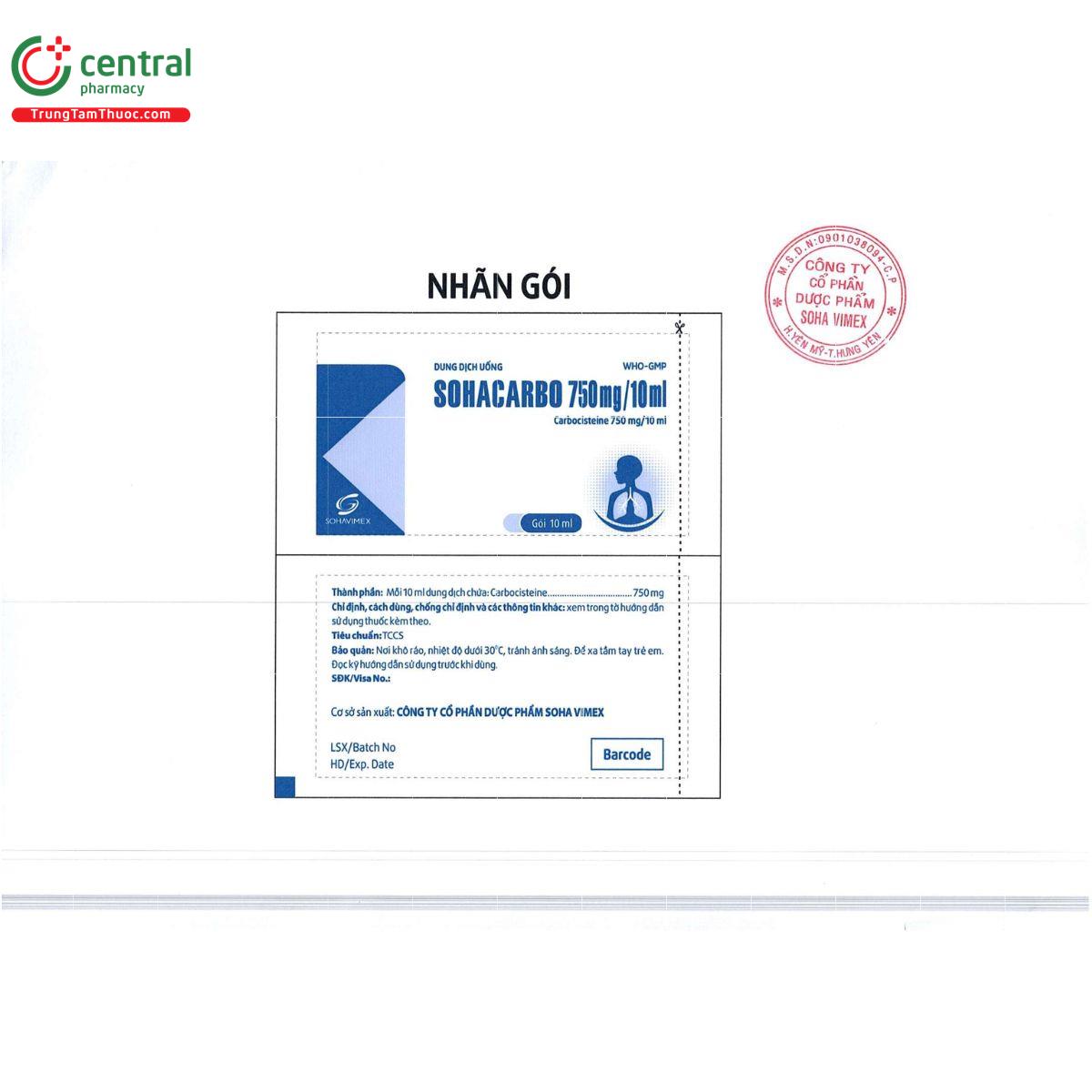 sohacarbo 750 mg 10 ml 1 B0853 sohacarbo 750 mg 10 ml 1 B0853