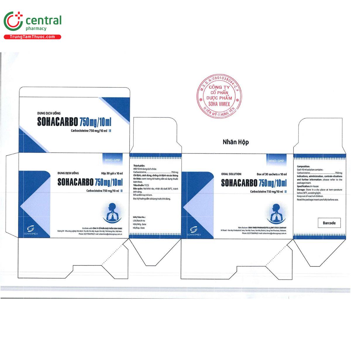 sohacarbo 750 mg 10 ml L4410 sohacarbo 750 mg 10 ml L4410