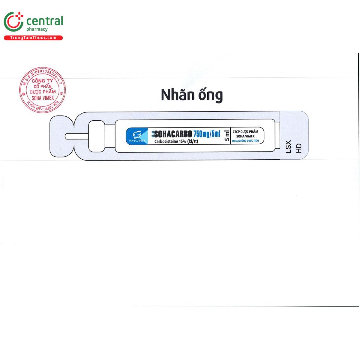 sohacarbo 750 mg 5 ml 1 D1574 sohacarbo 750 mg 5 ml 1 D1574