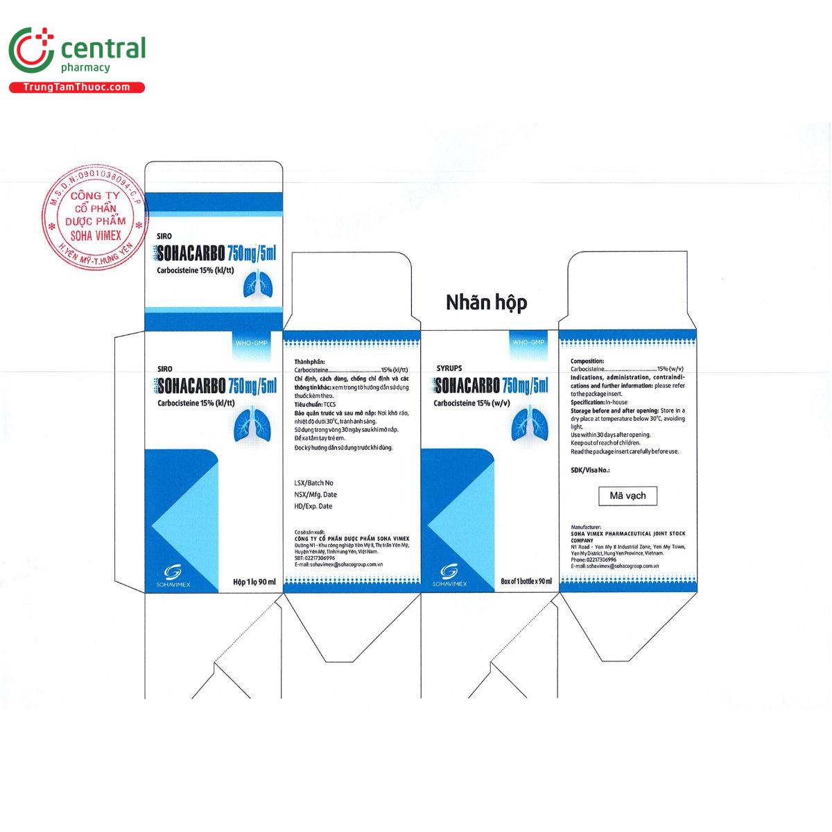 sohacarbo 750 mg 5 ml 4 K4767 sohacarbo 750 mg 5 ml 4 K4767