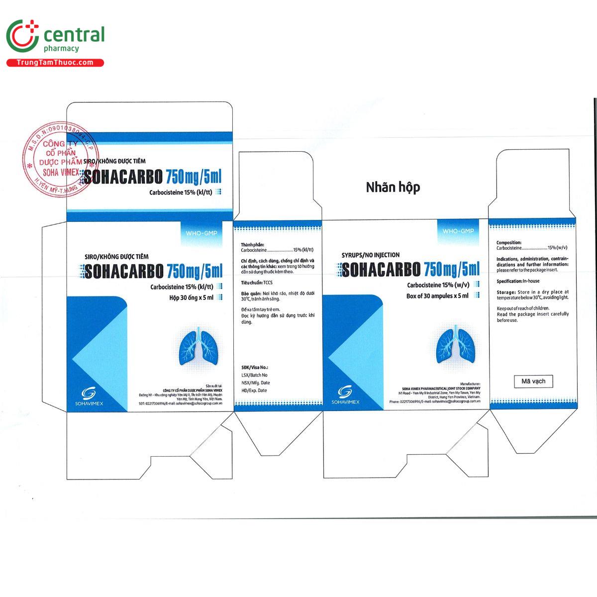 sohacarbo 750 mg 5 ml B0445 sohacarbo 750 mg 5 ml B0445