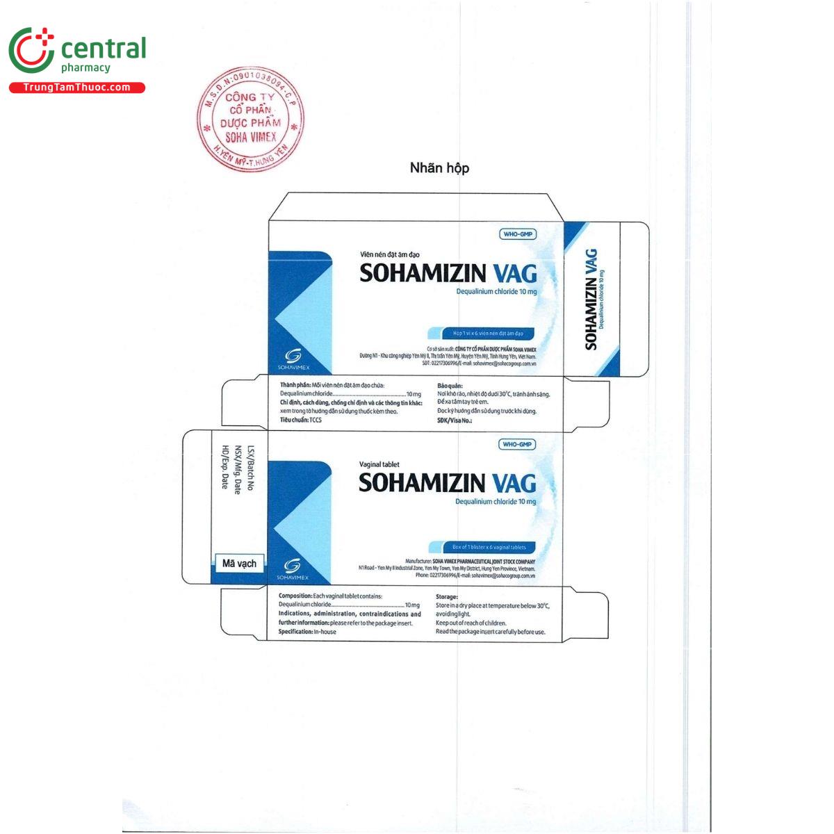 sohamizin vag 10mg L4411