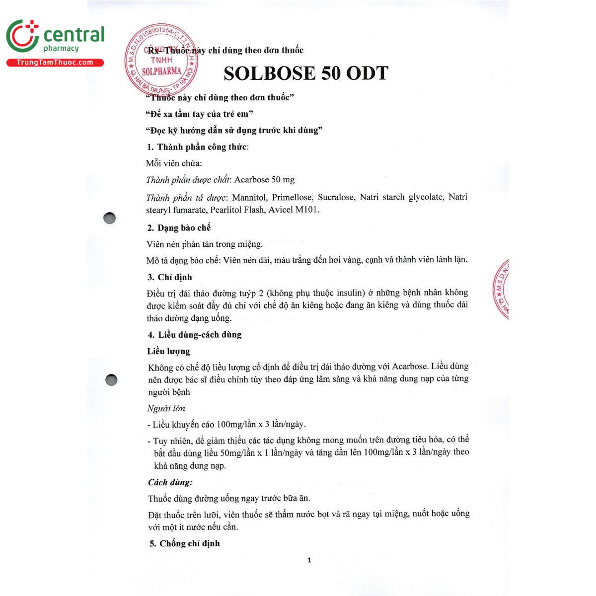 solbose 50 odt S7372