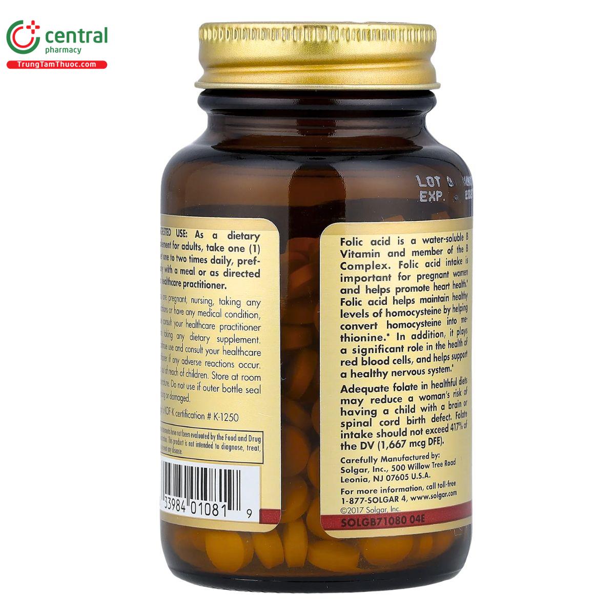 solgar folate 666 mcg dfe 3 T8174