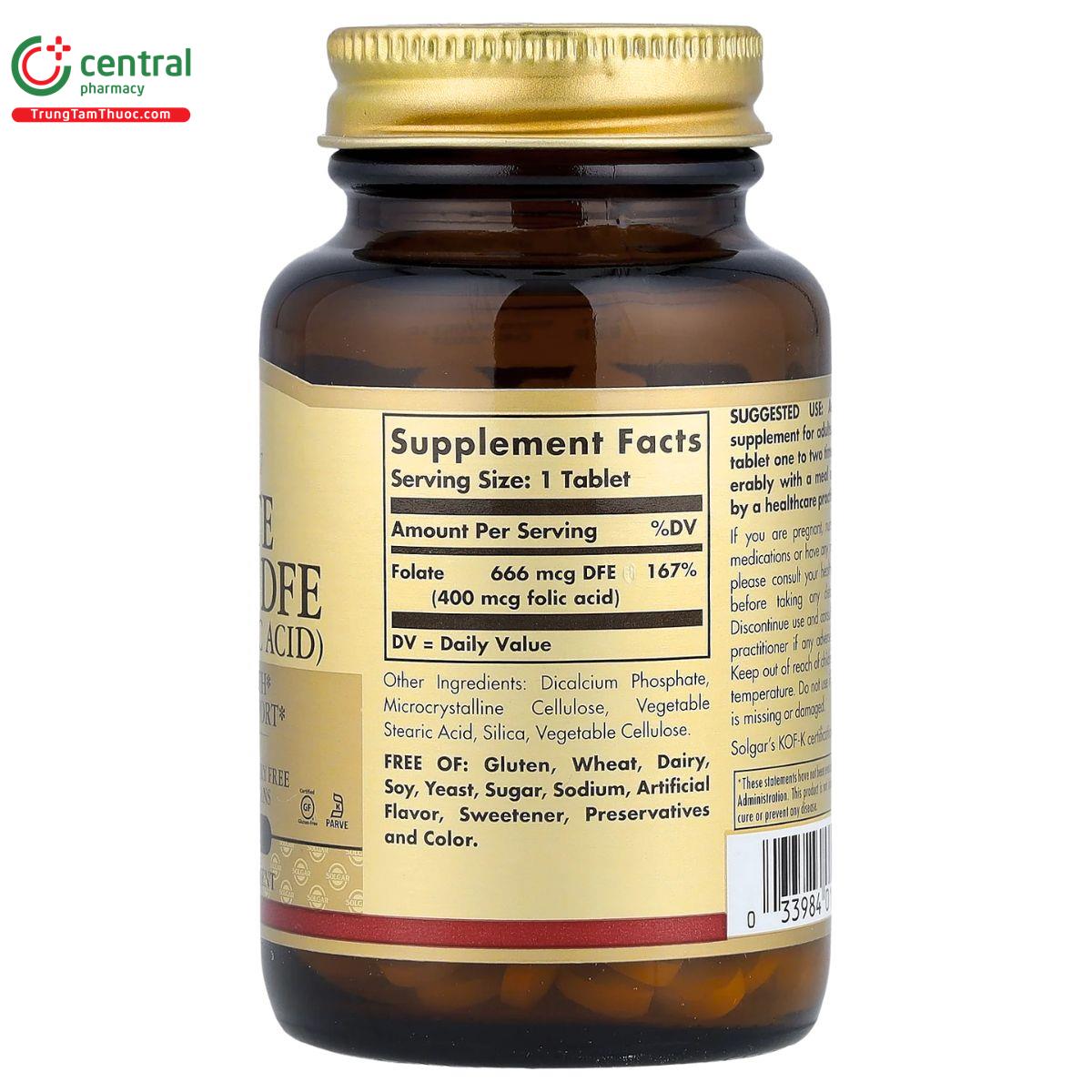 solgar folate 666 mcg dfe 5 T8367