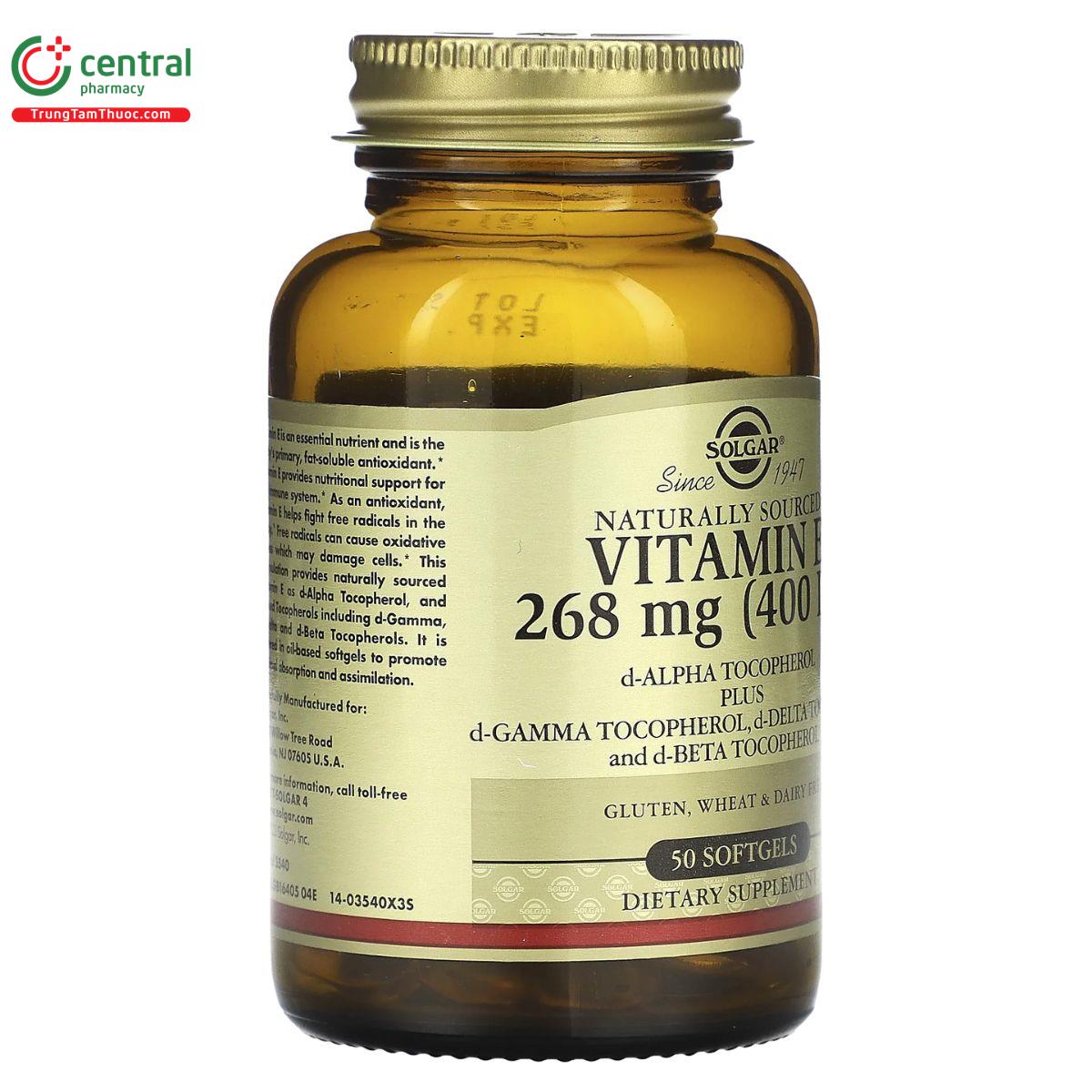 solgar naturally sourced vitamin e 268 mg 400iu 2 E1204
