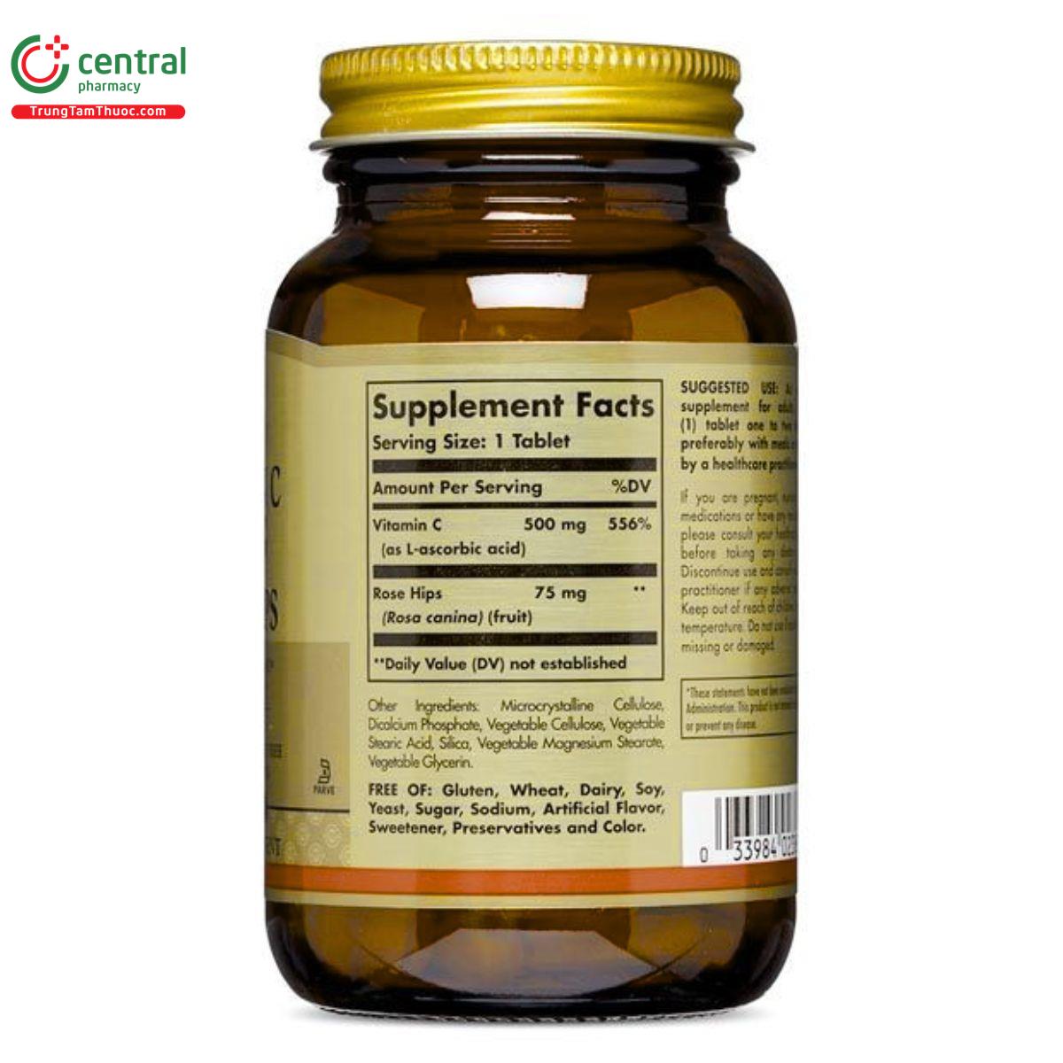 solgar vitamin c 500 mg with rose hips 3 Q6274