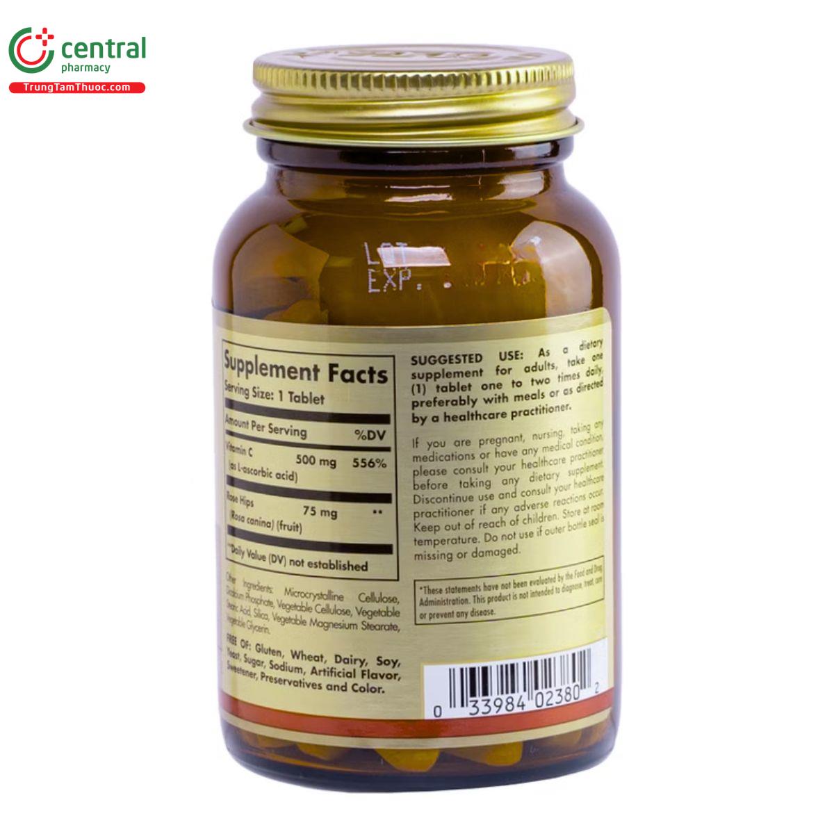 solgar vitamin c 500 mg with rose hips 4 C0354