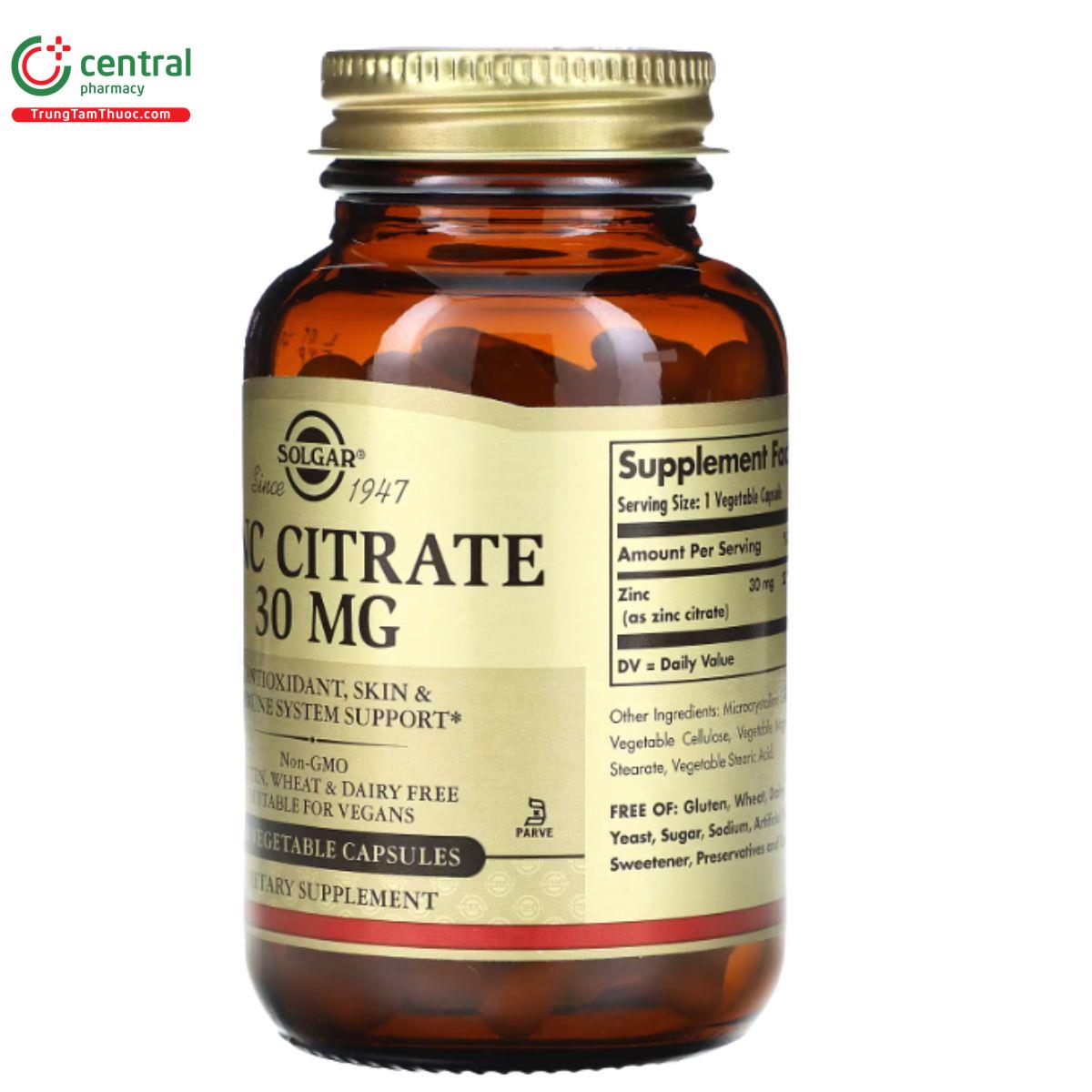 solgar zinc citrate 30mg 1 M5532
