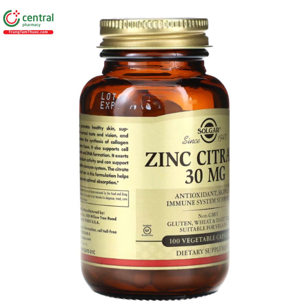 solgar zinc citrate 30mg 2 U8008