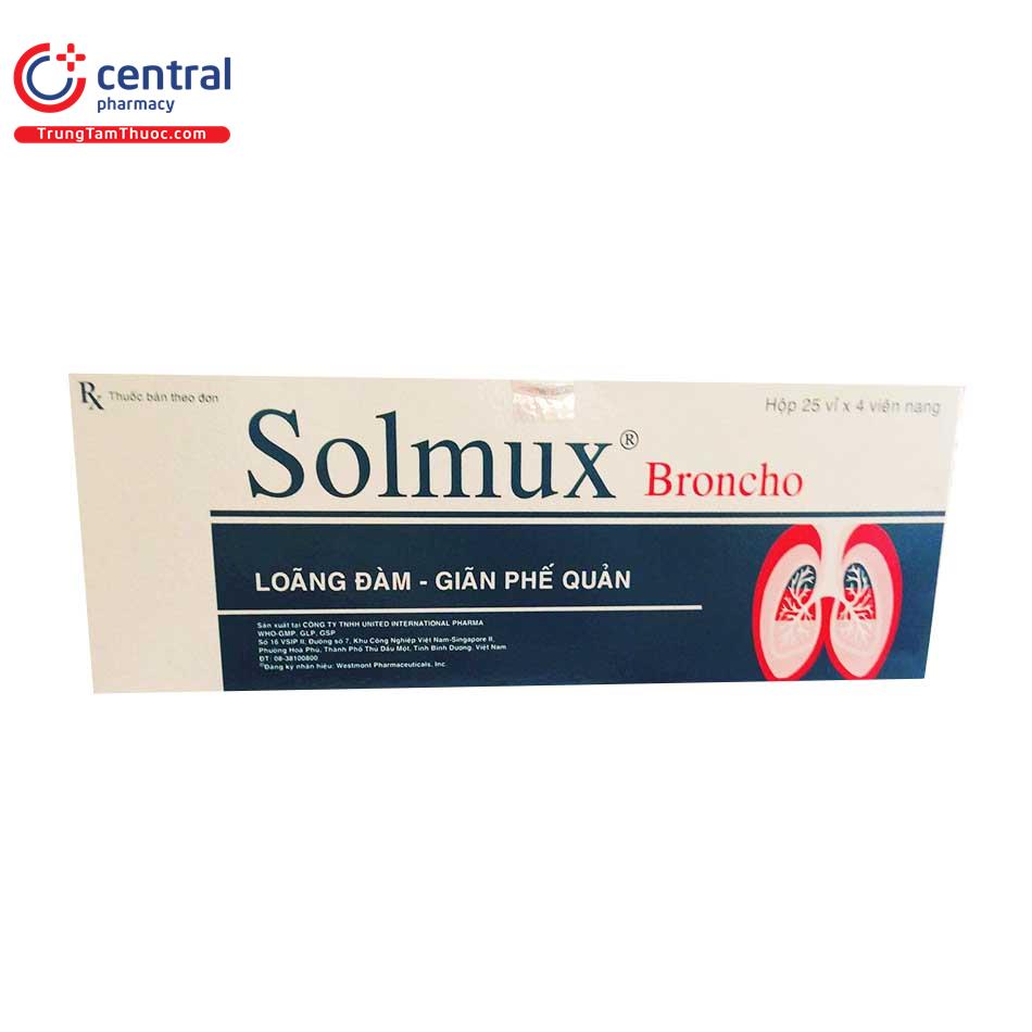 Thuốc Solmux Broncho Viên - Loãng đờm, Giãn Phế Quản Cho Người Hen