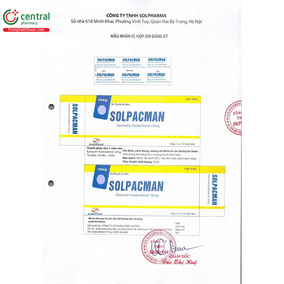 solpacman 10mg S7852 solpacman 10mg S7852