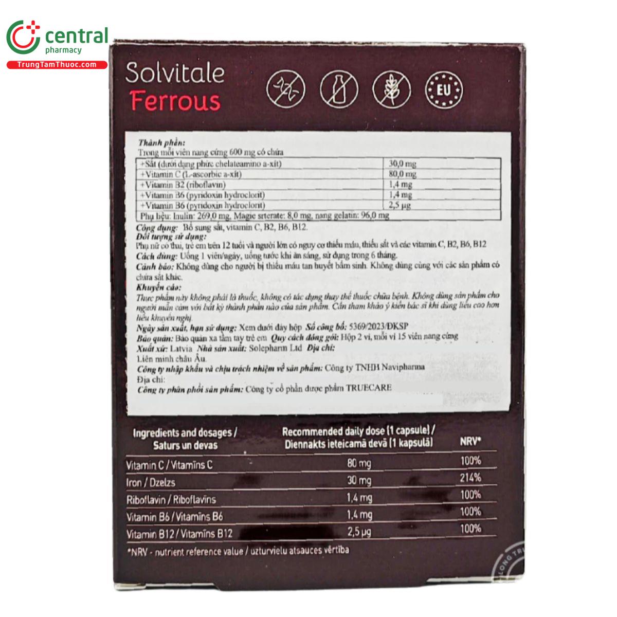 solvitale ferrous 6 G2387