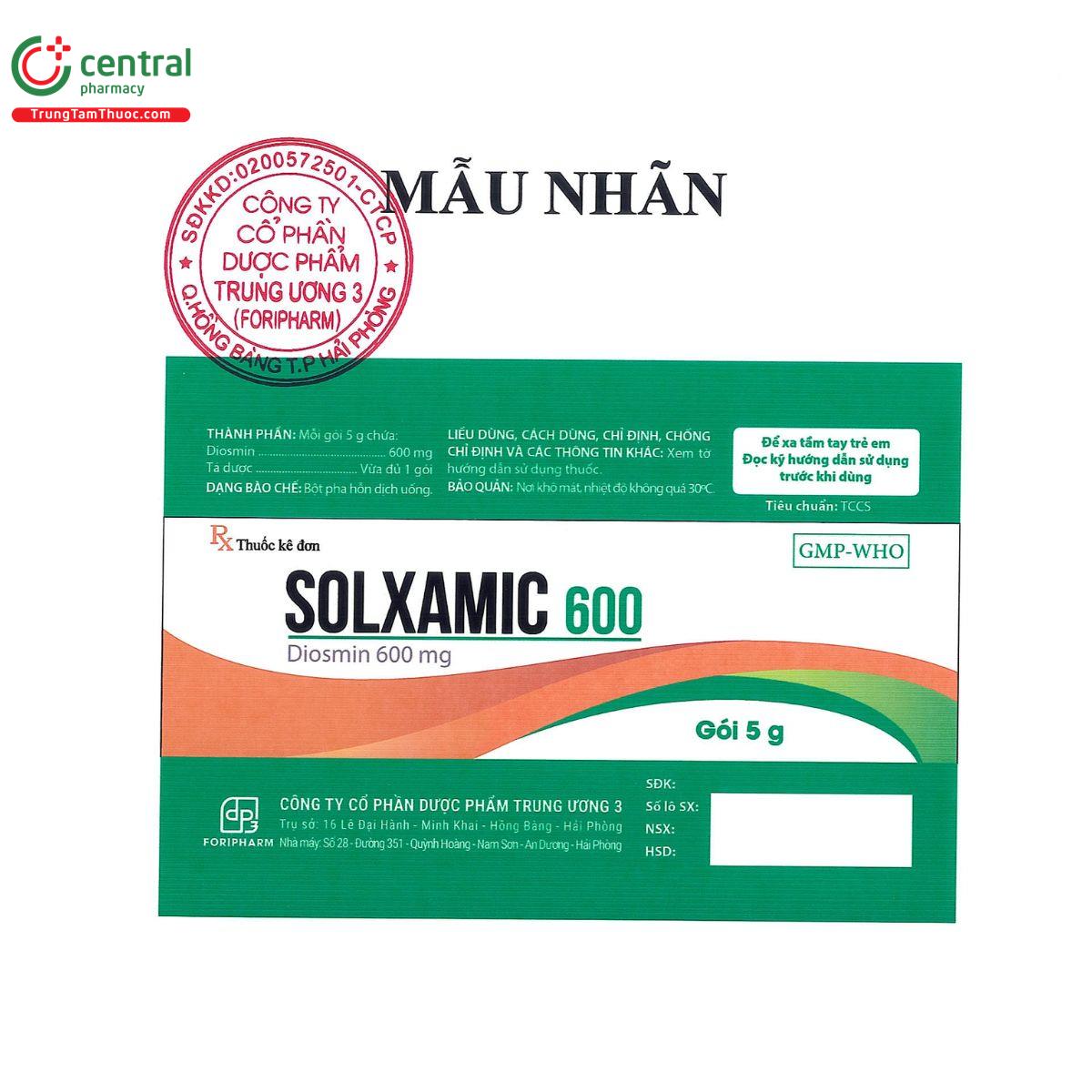 solxamic 600mg A0486 solxamic 600mg A0486