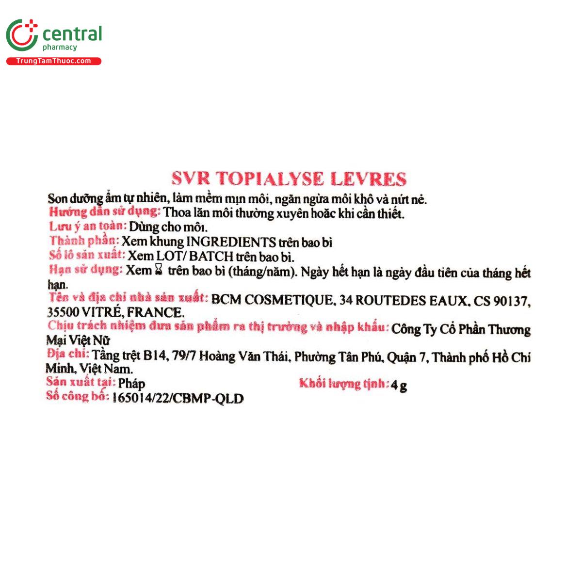 son svr topialyse levres 8 F2237 son svr topialyse levres 8 F2237