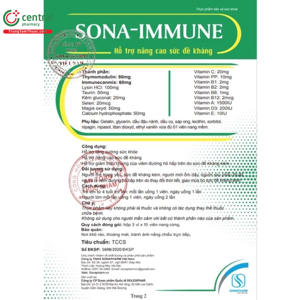 sona immune 5 E1844 sona immune 5 E1844