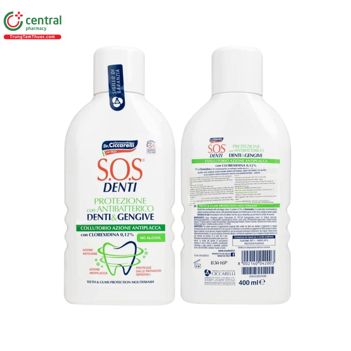 sos denti mouthwash with chlorhexidine 3 B0014