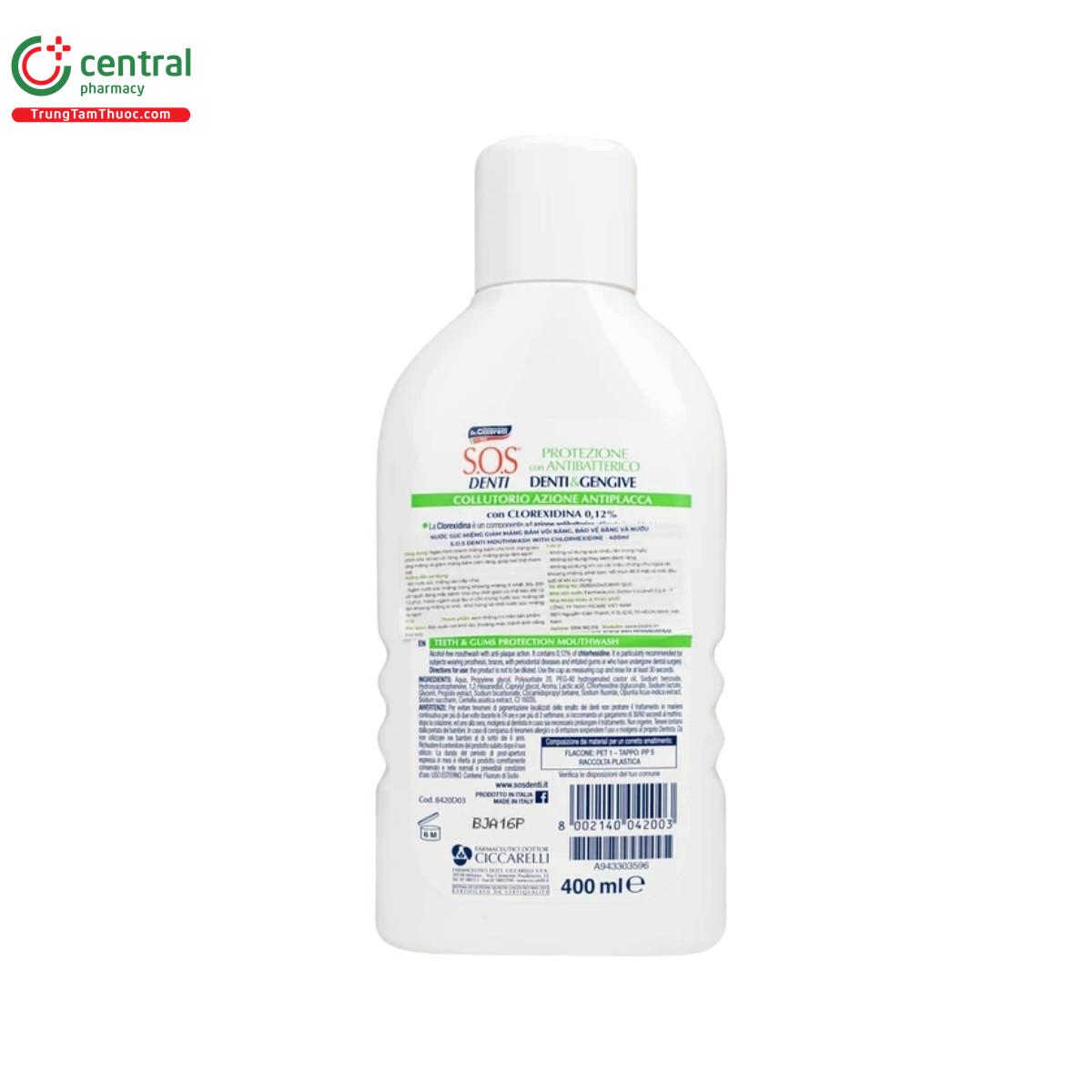 sos denti mouthwash with chlorhexidine 5 U8850
