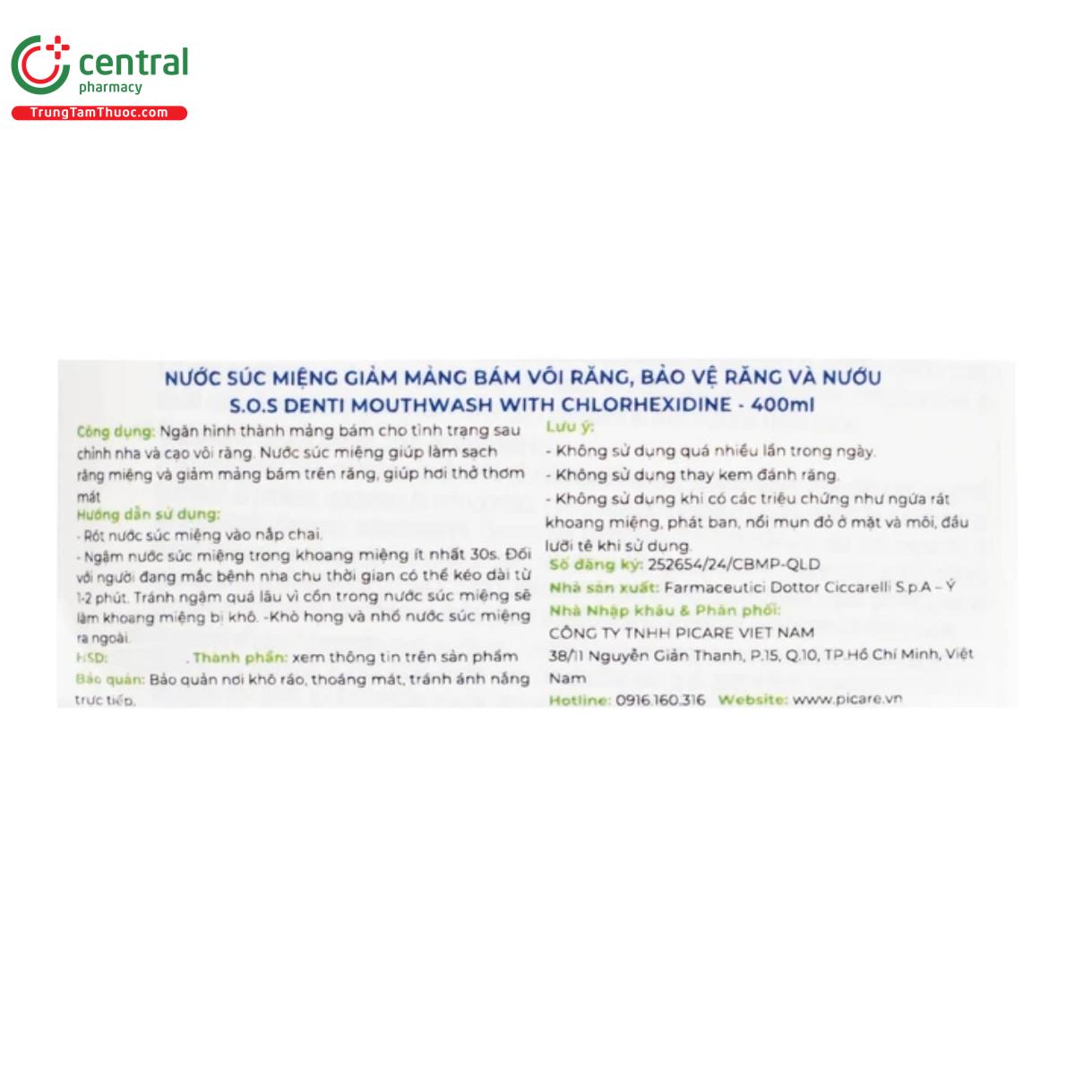 sos denti mouthwash with chlorhexidine 6 R7761