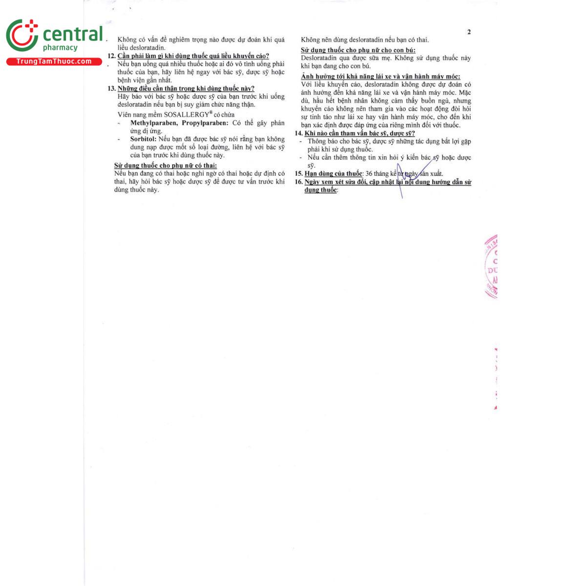 sosallergy 5mg vien nang mem 10 L4232