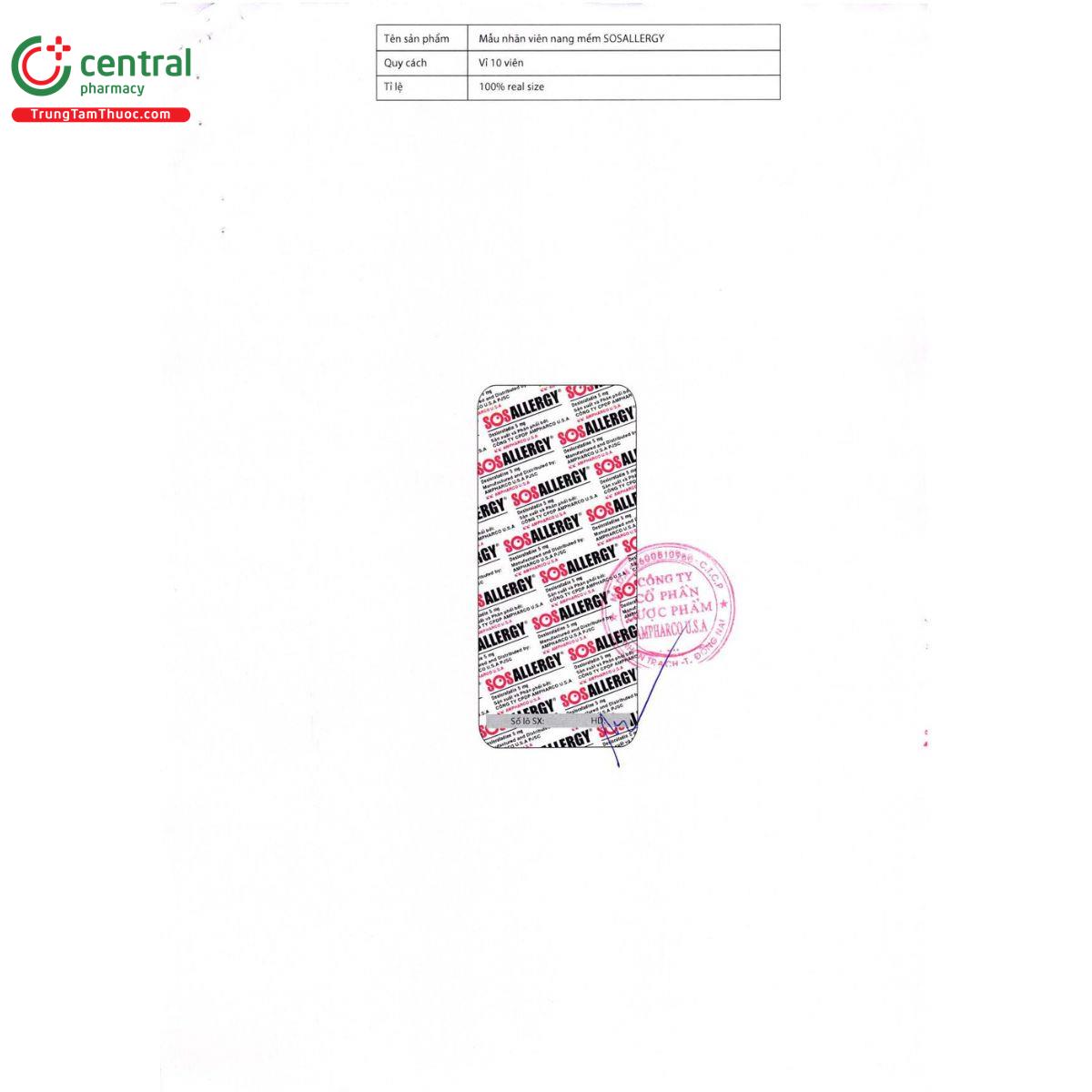 sosallergy 5mg vien nang mem 8 V8867