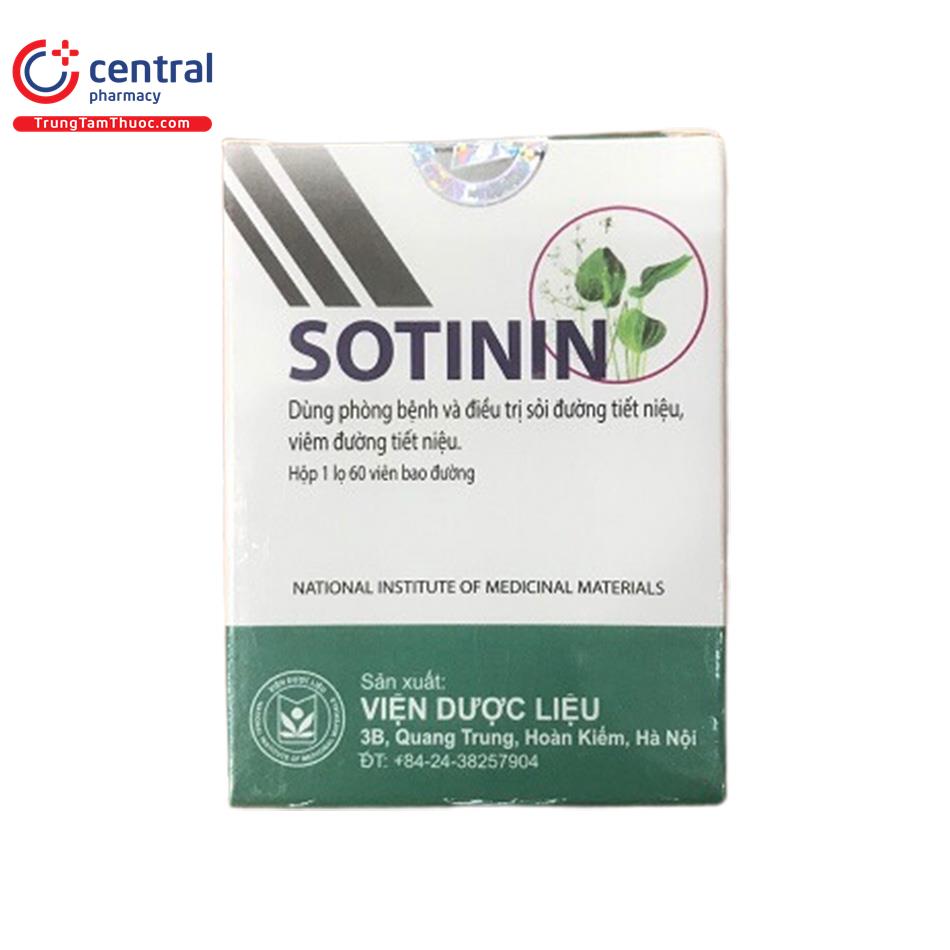 [CHÍNH HÃNG] Thuốc Sotinin điều trị bệnh sỏi và viêm đường tiết niệu