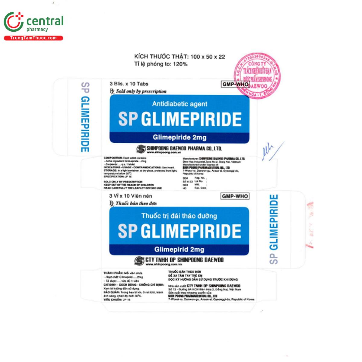 sp glimepiride 2mg 4 J3026 sp glimepiride 2mg 4 J3026