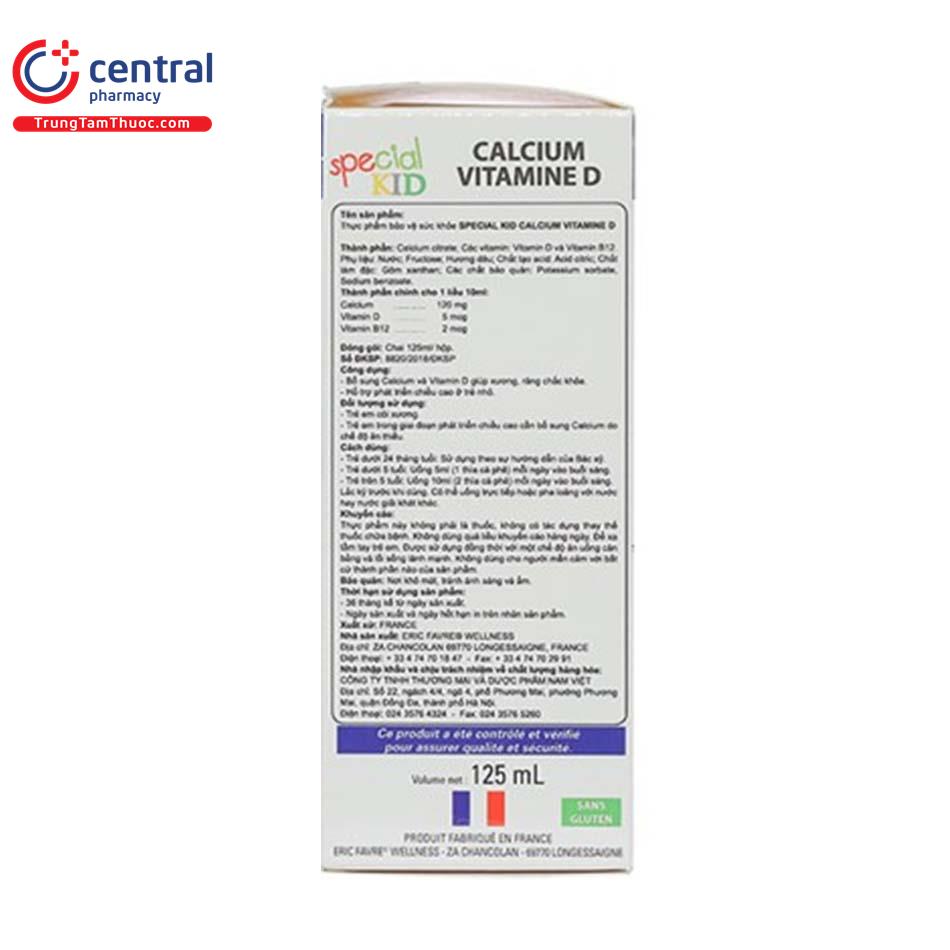 special kid calcium vitamine d 7 P6676