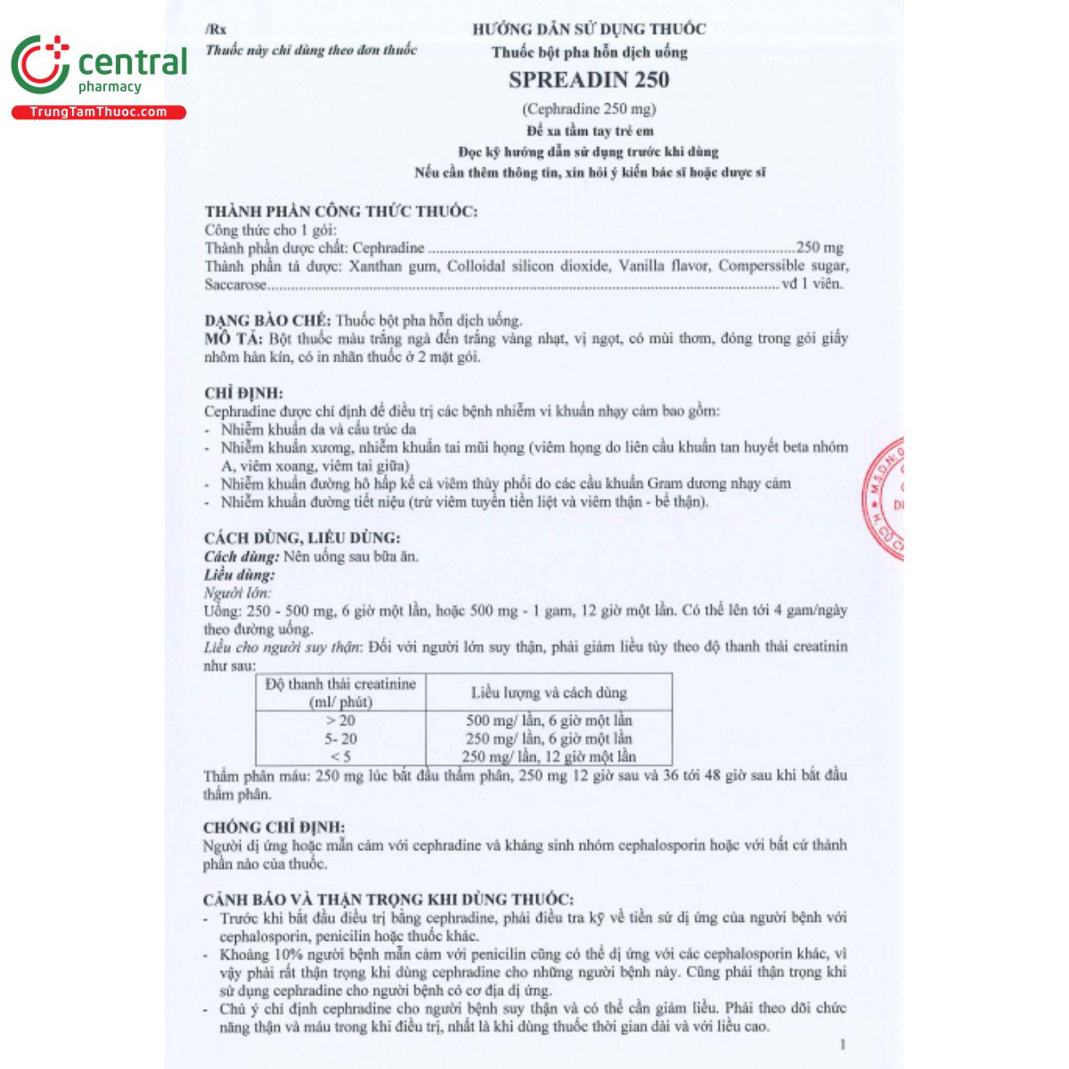 spreadin 250mg 3 S7356