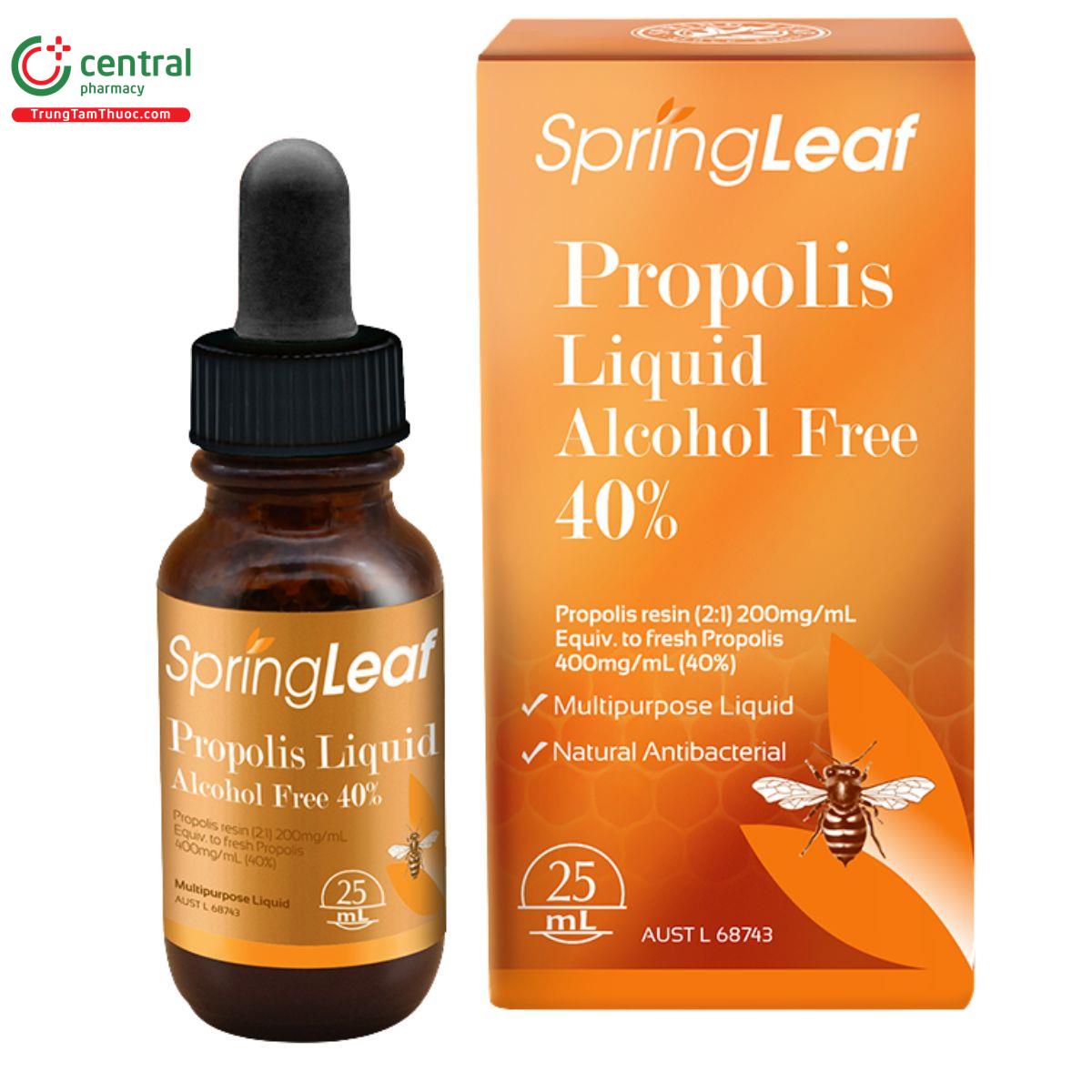springleaf propolis liquid alcohol free 40 25ml C0054