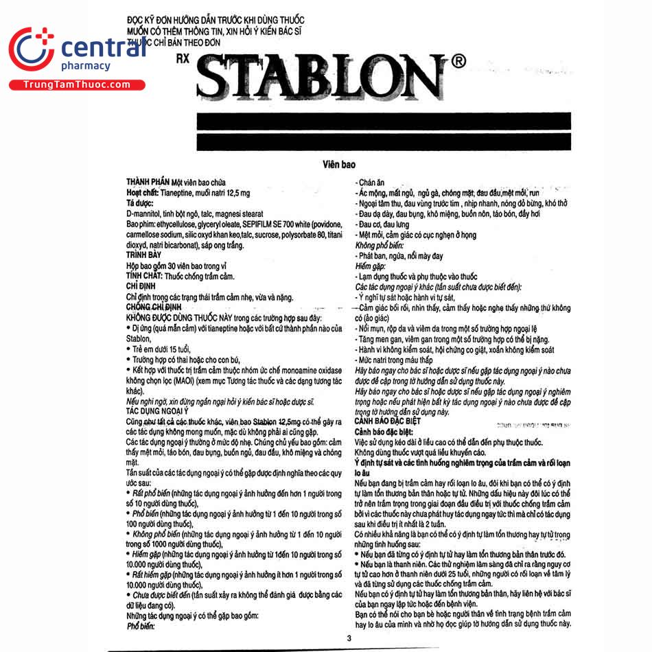 stablon 125 mg 12 K4425