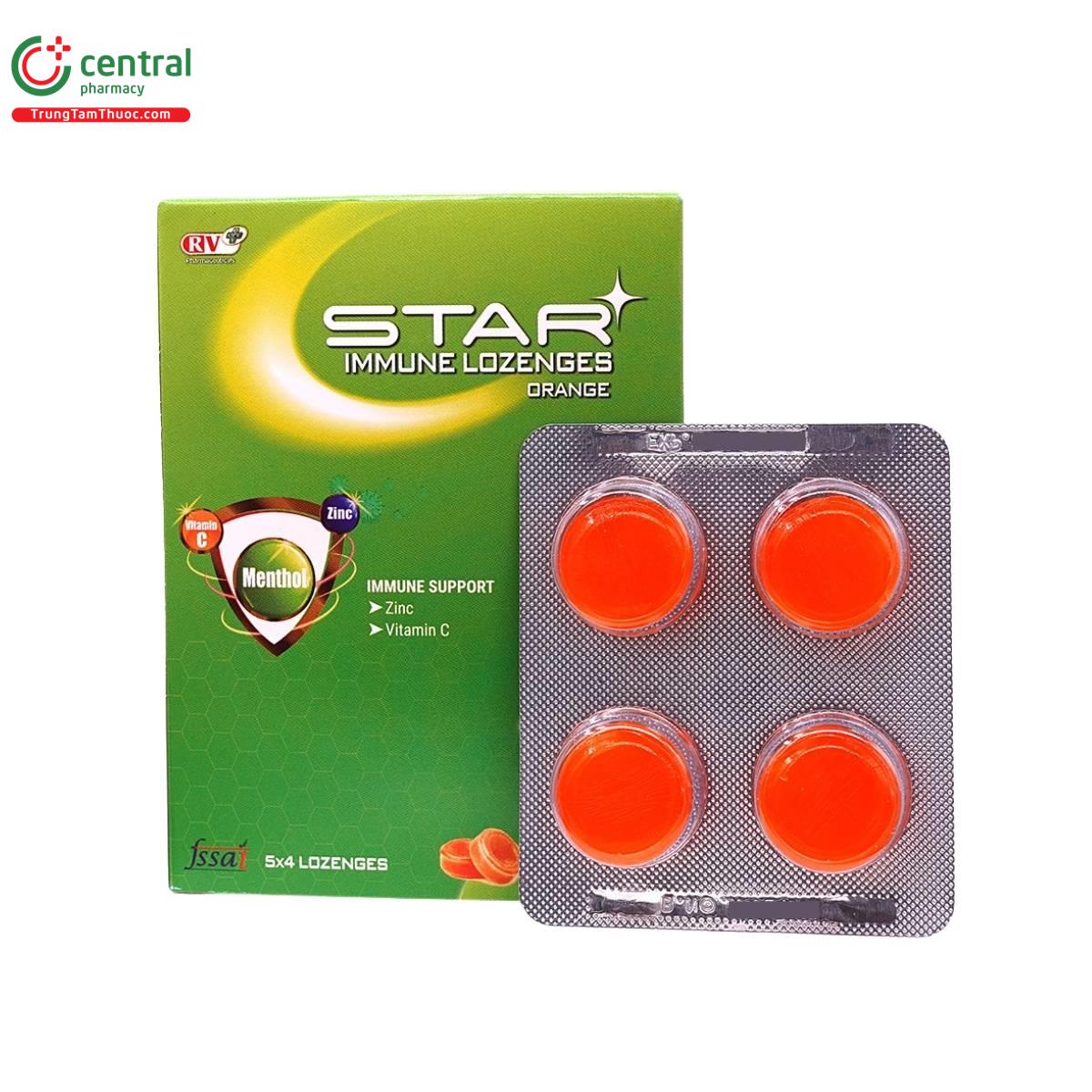 star immune lozenges orange 1 D1226