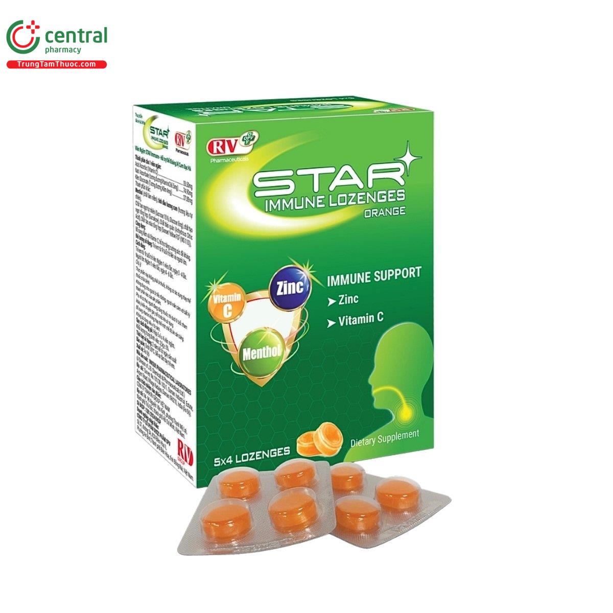 star immune lozenges orange 2 K4853