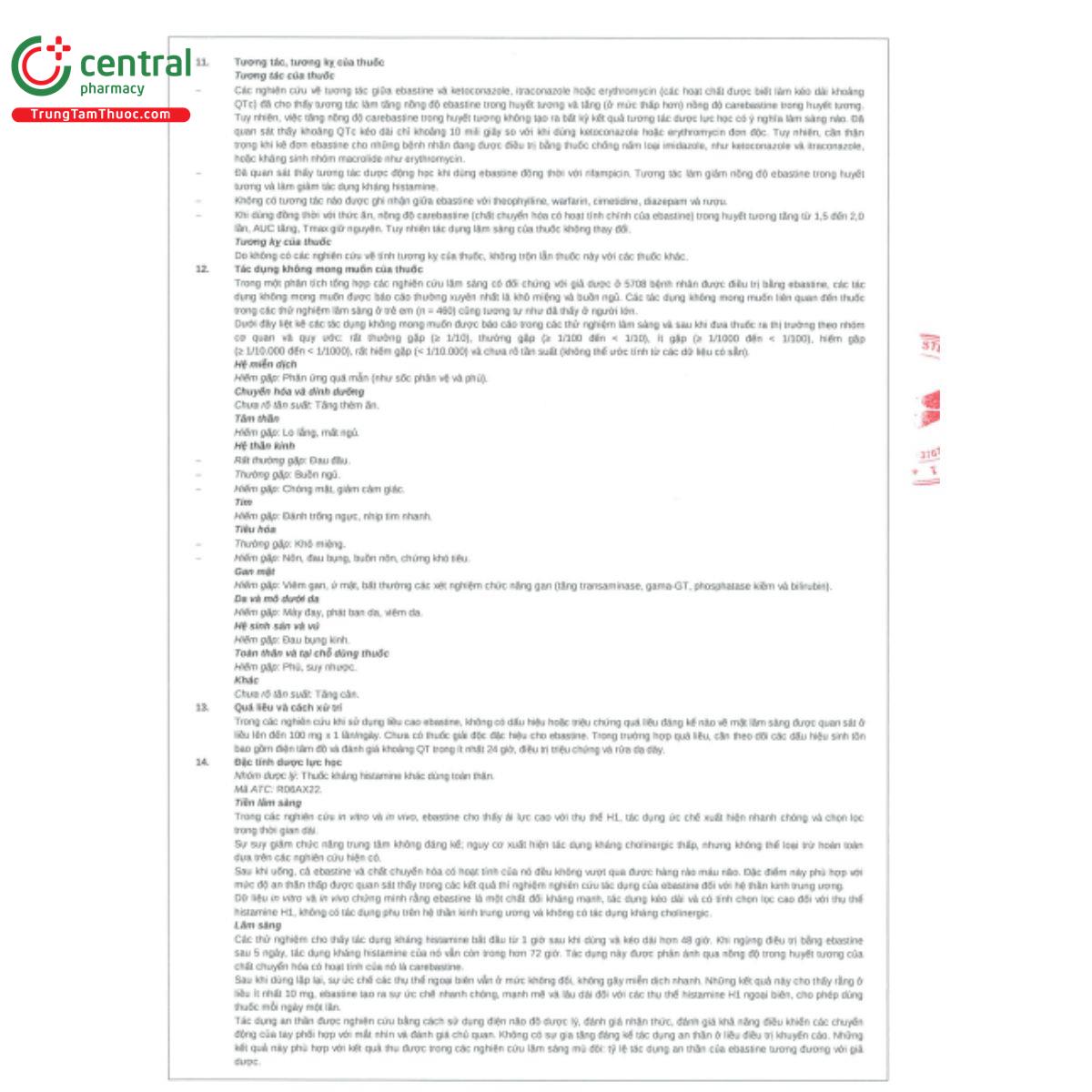 stebastin 20mg 5 K4670