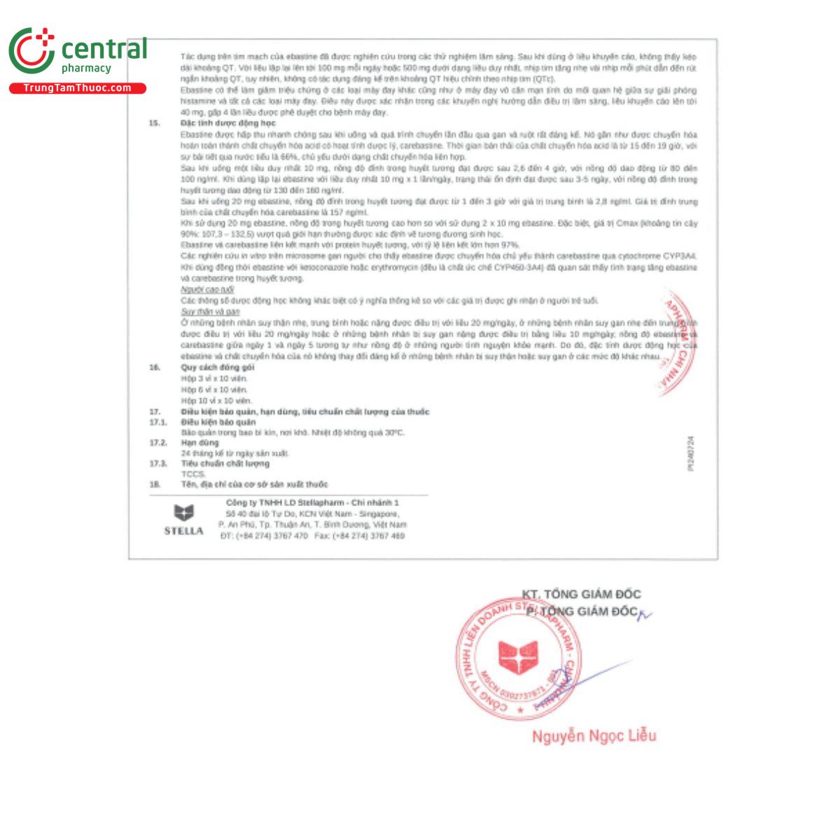 stebastin 20mg 6 H3604