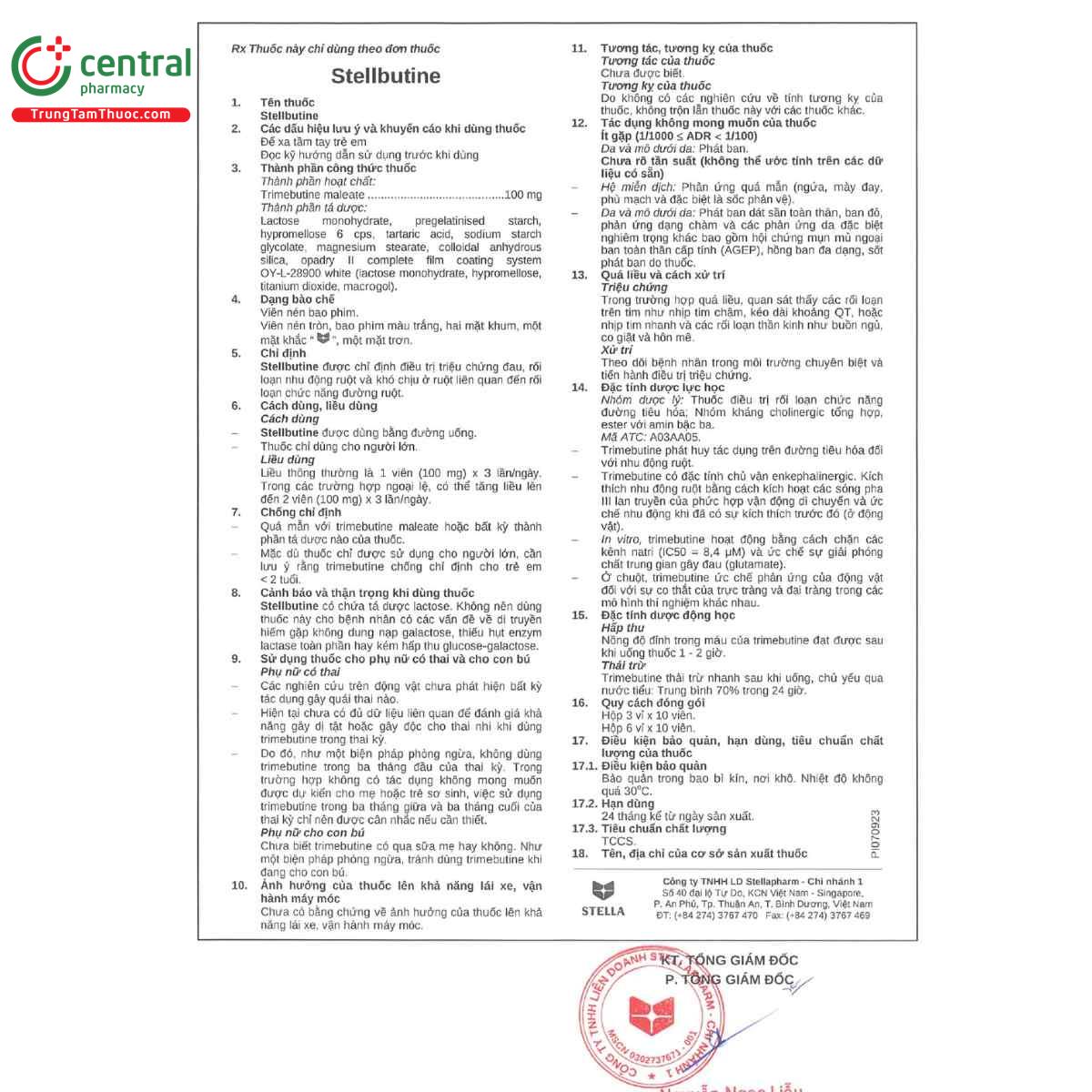 stellbutine 100 mg 3 T7826