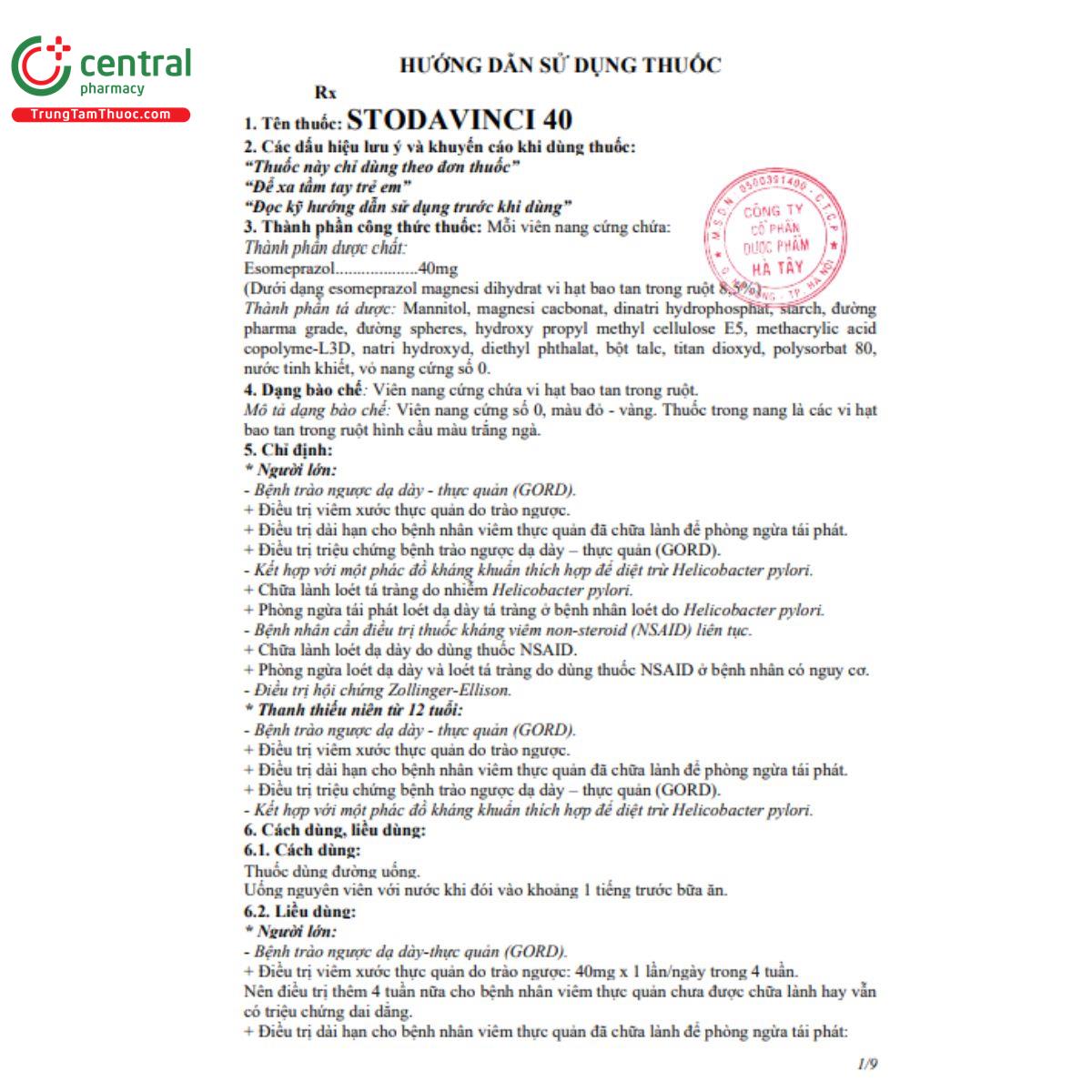 stodavinci 40mg 3 N5083