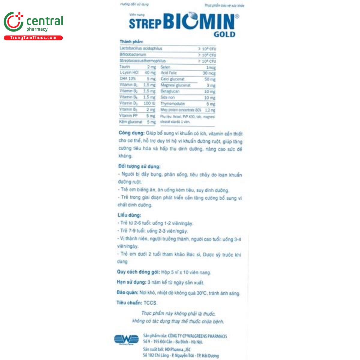 strep biomin gold vien 8 C1740