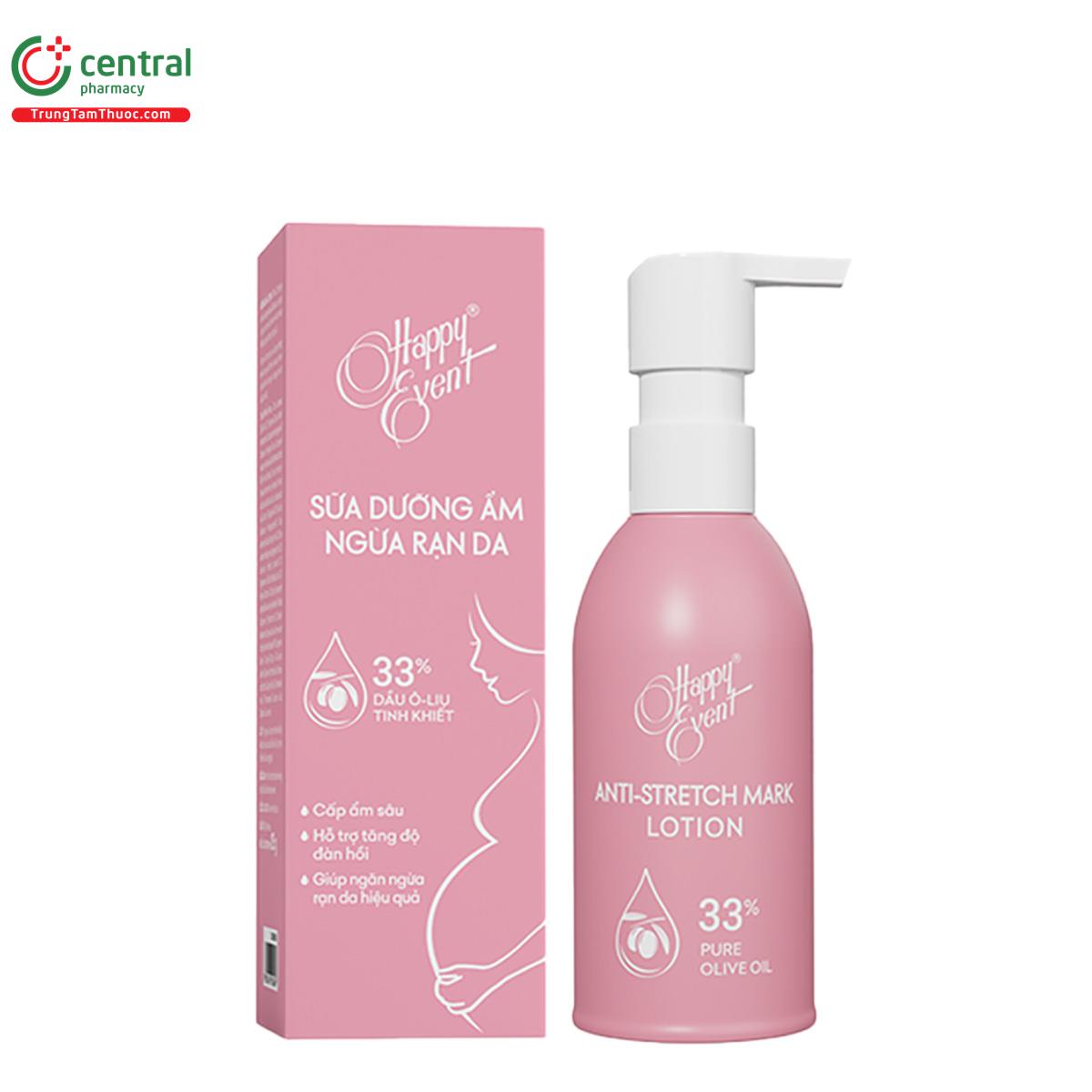 Sữa dưỡng ẩm ngừa rạn da Happy Event Anti-Stretch Mark Lotion 125g