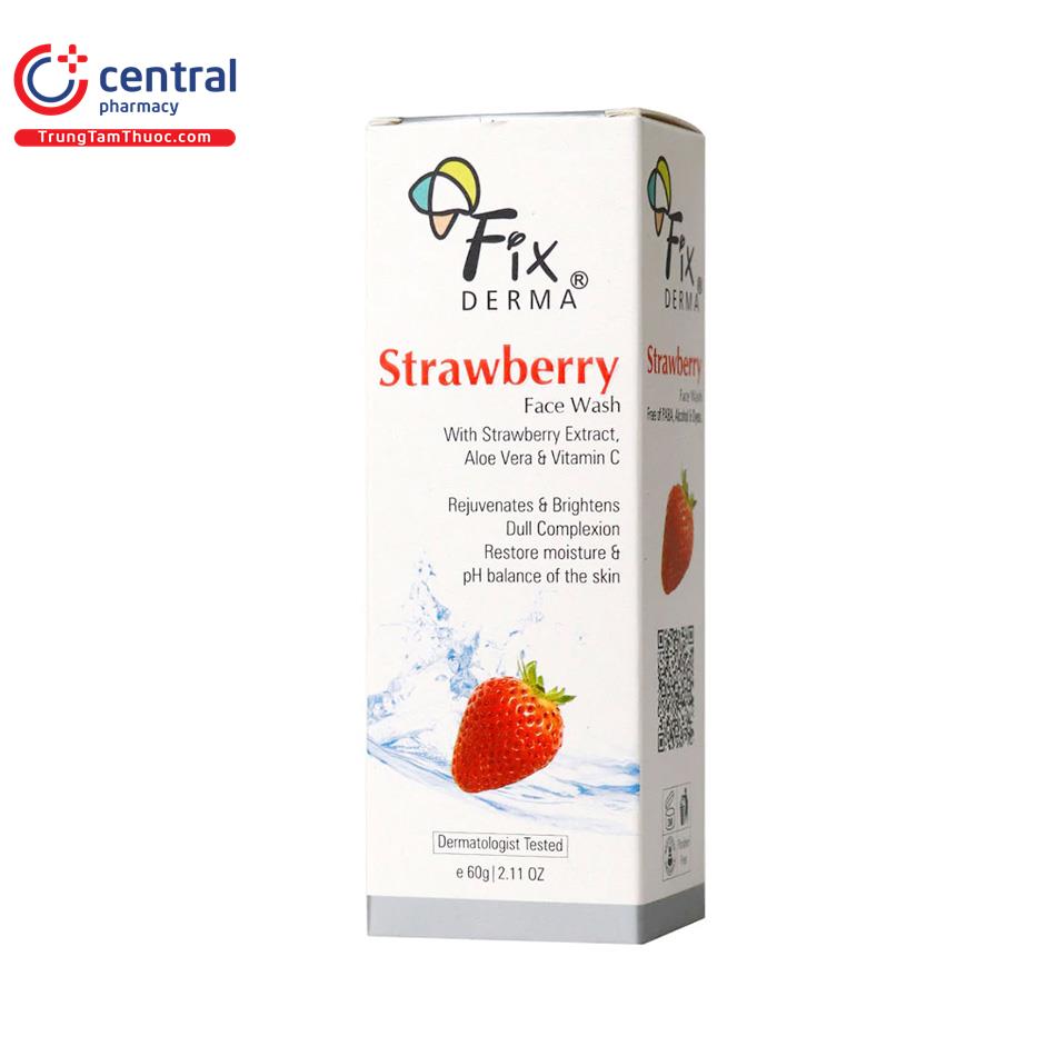 sua rua mat dau tay fixderma strawberry face wash 60g 2 O5772