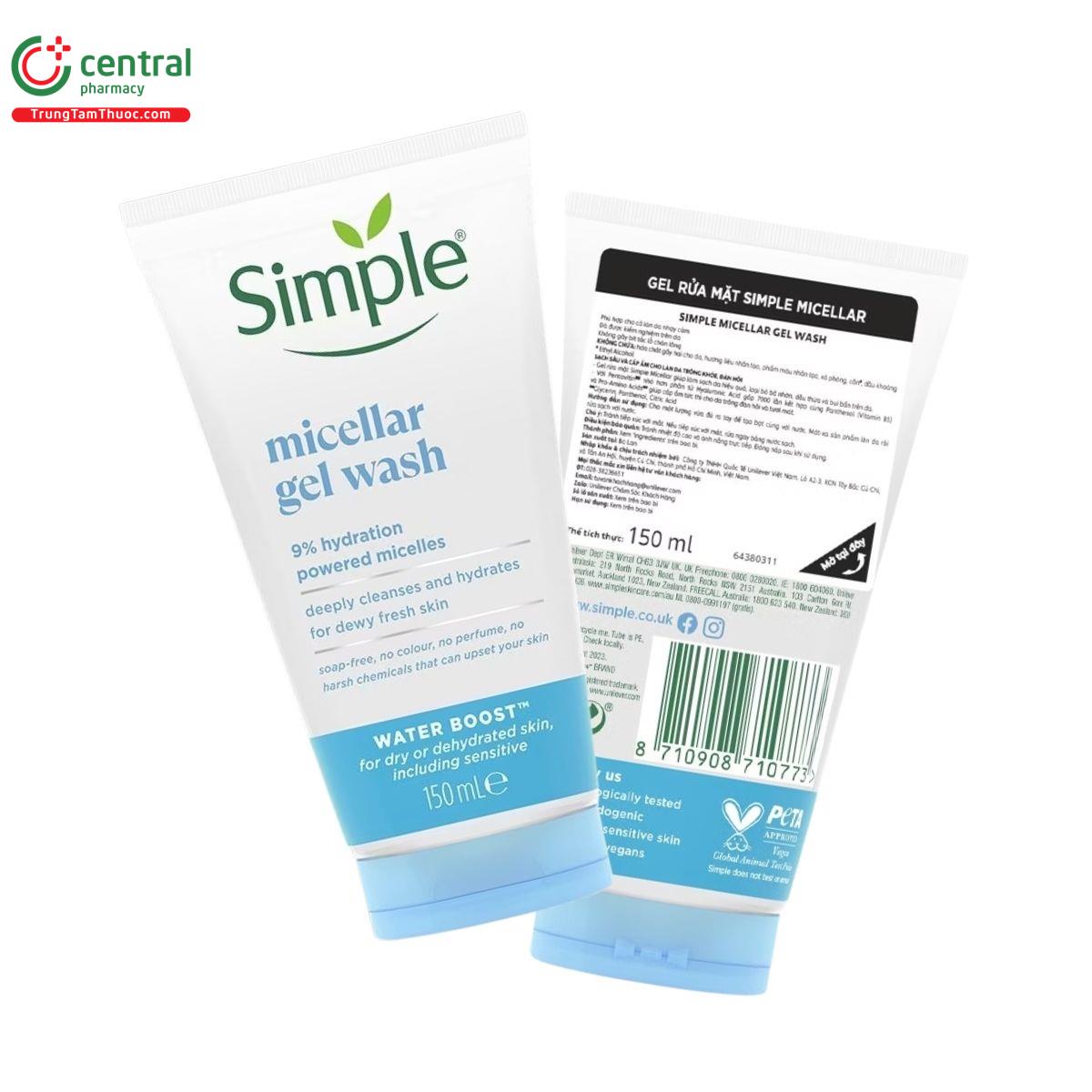 sua rua mat simple micellar gel wash 3 Q6335