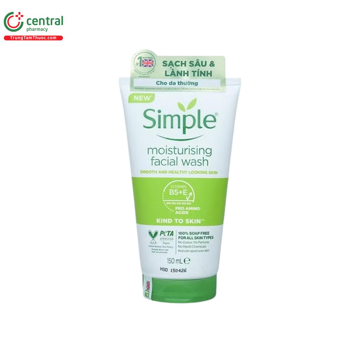 sua rua mat simple moisturising facial wash 150ml 1 N5405