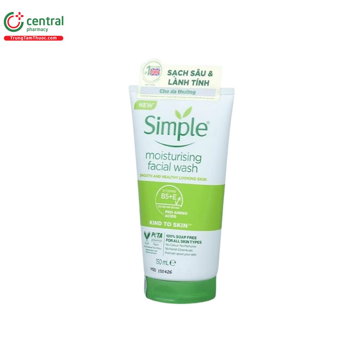 sua rua mat simple moisturising facial wash 150ml 3 C0627