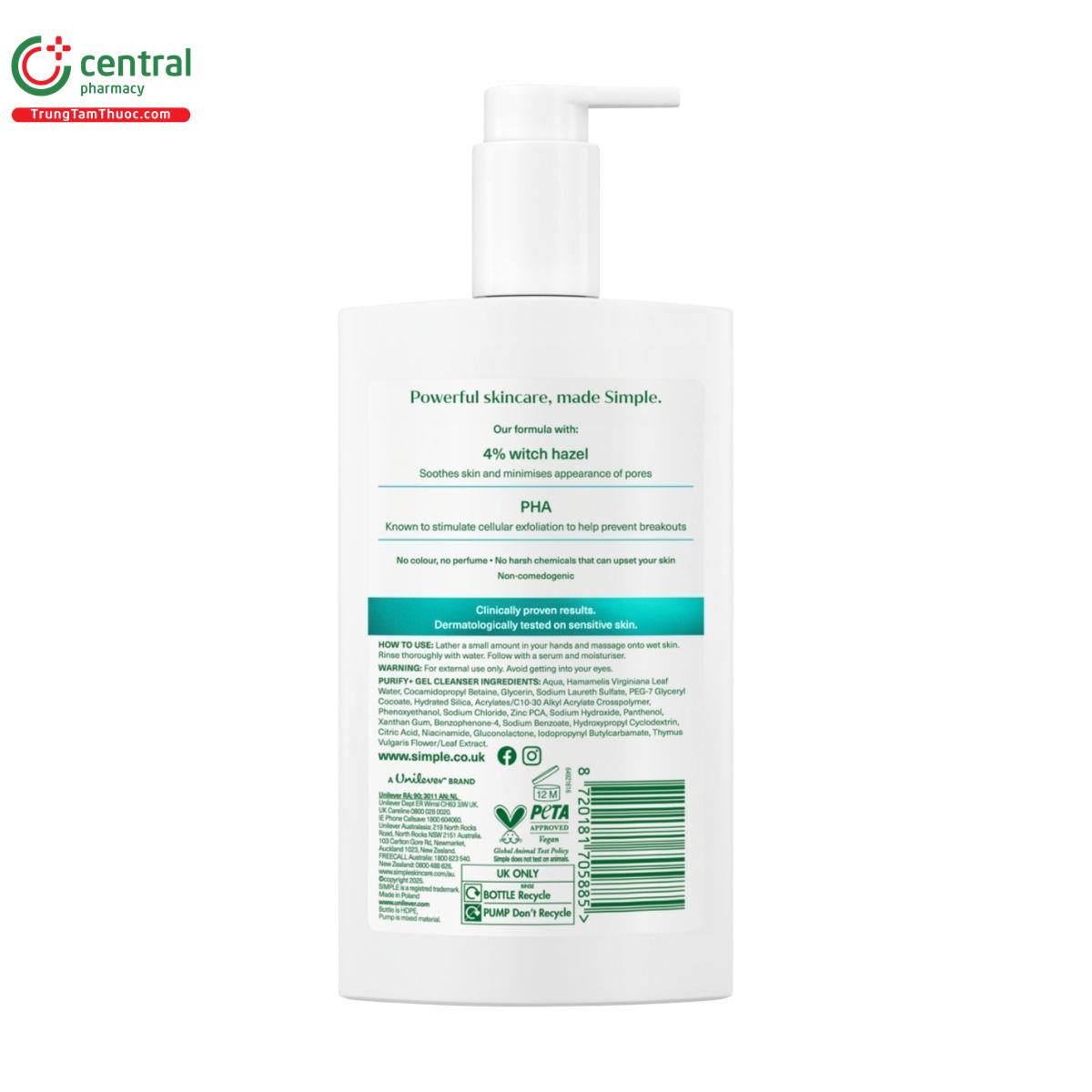 sua rua mat simple purify gel cleanser 2 S7221