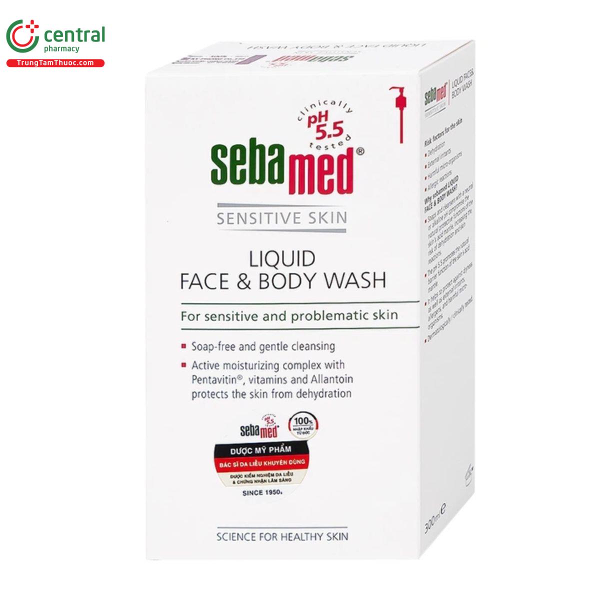 sua rua mat va tam toan than liquid face body wash sebamed 7 C0400