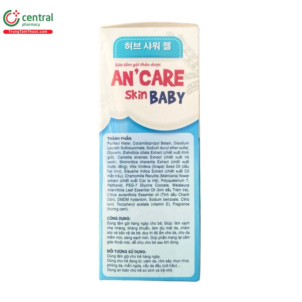 sua tam goi thao duoc an care skin baby 3 D1321