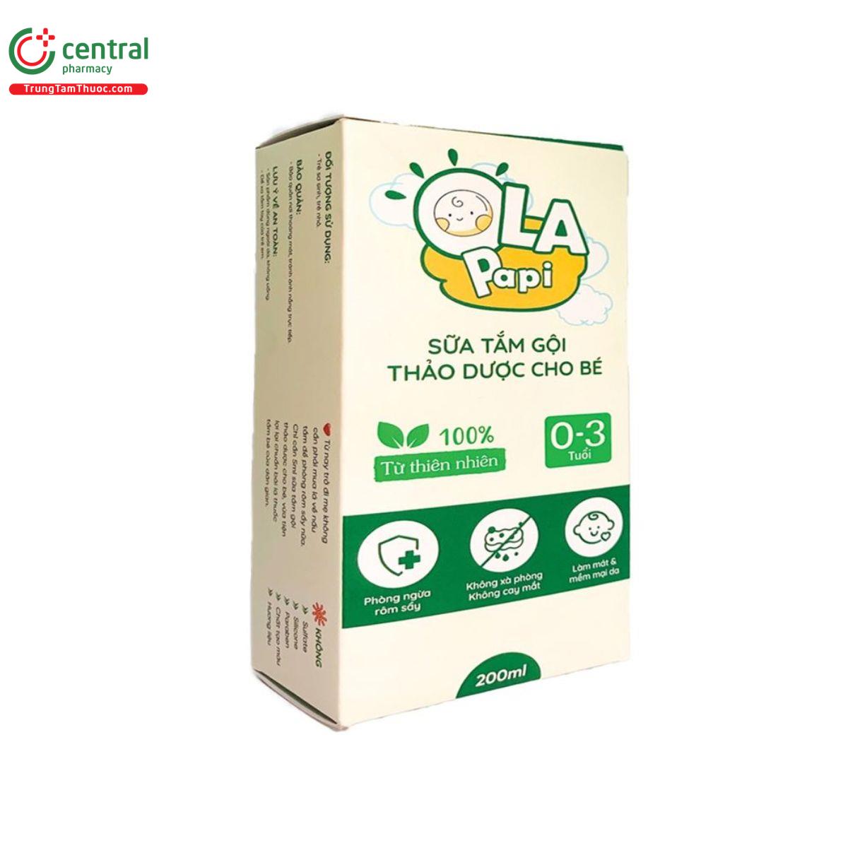 sua tam goi thao duoc cho be ola papi 200ml 3 F2827 sua tam goi thao duoc cho be ola papi 200ml 3 F2827